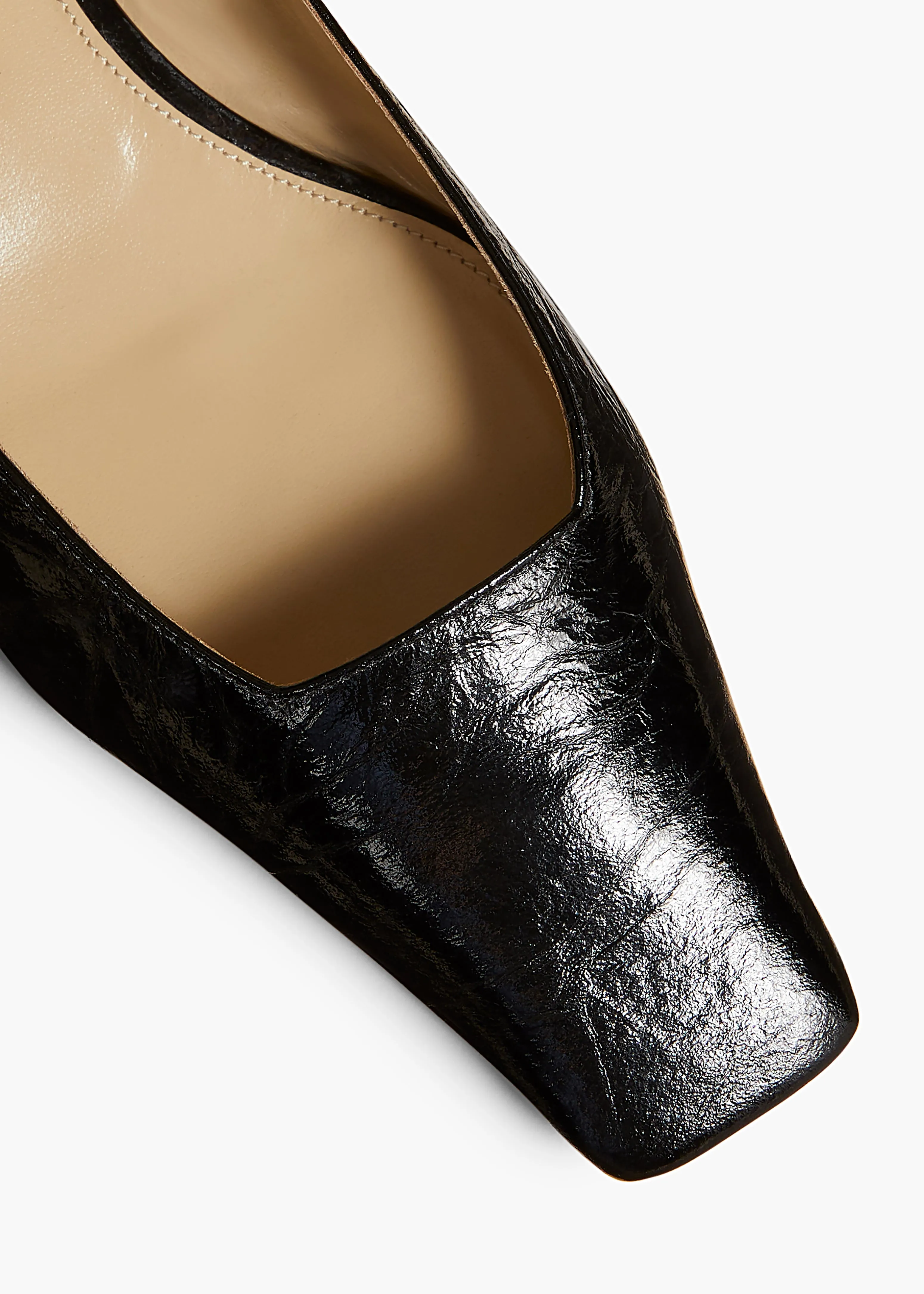 Colin Slingback Flat in Black Leather sold by KHAITE product image thumbnail 2