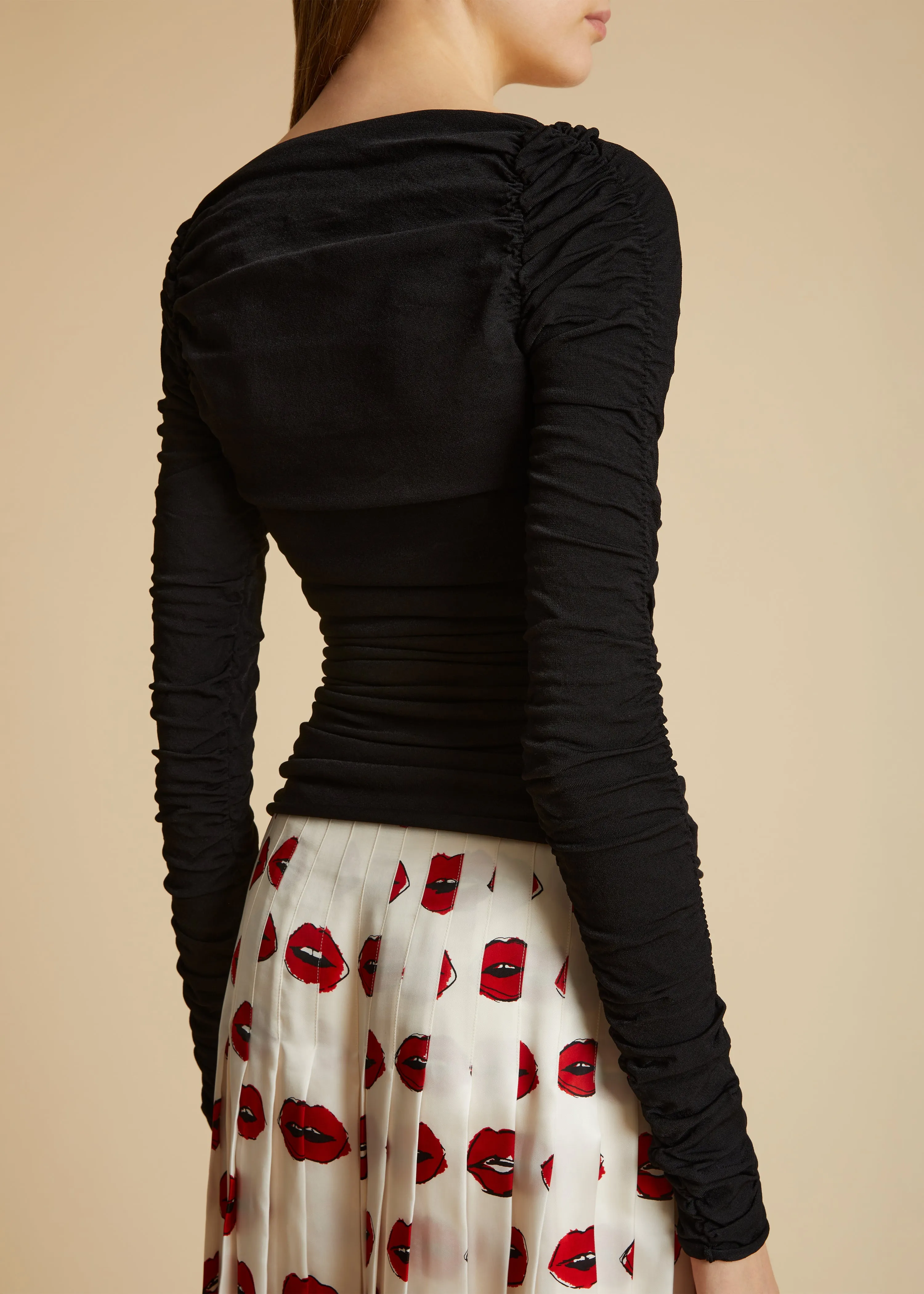 The Tala Top in Black sold by KHAITE product image thumbnail 4