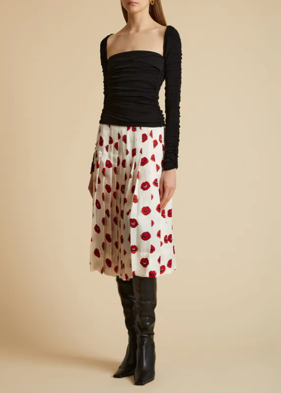 The Tala Top in Black sold by KHAITE