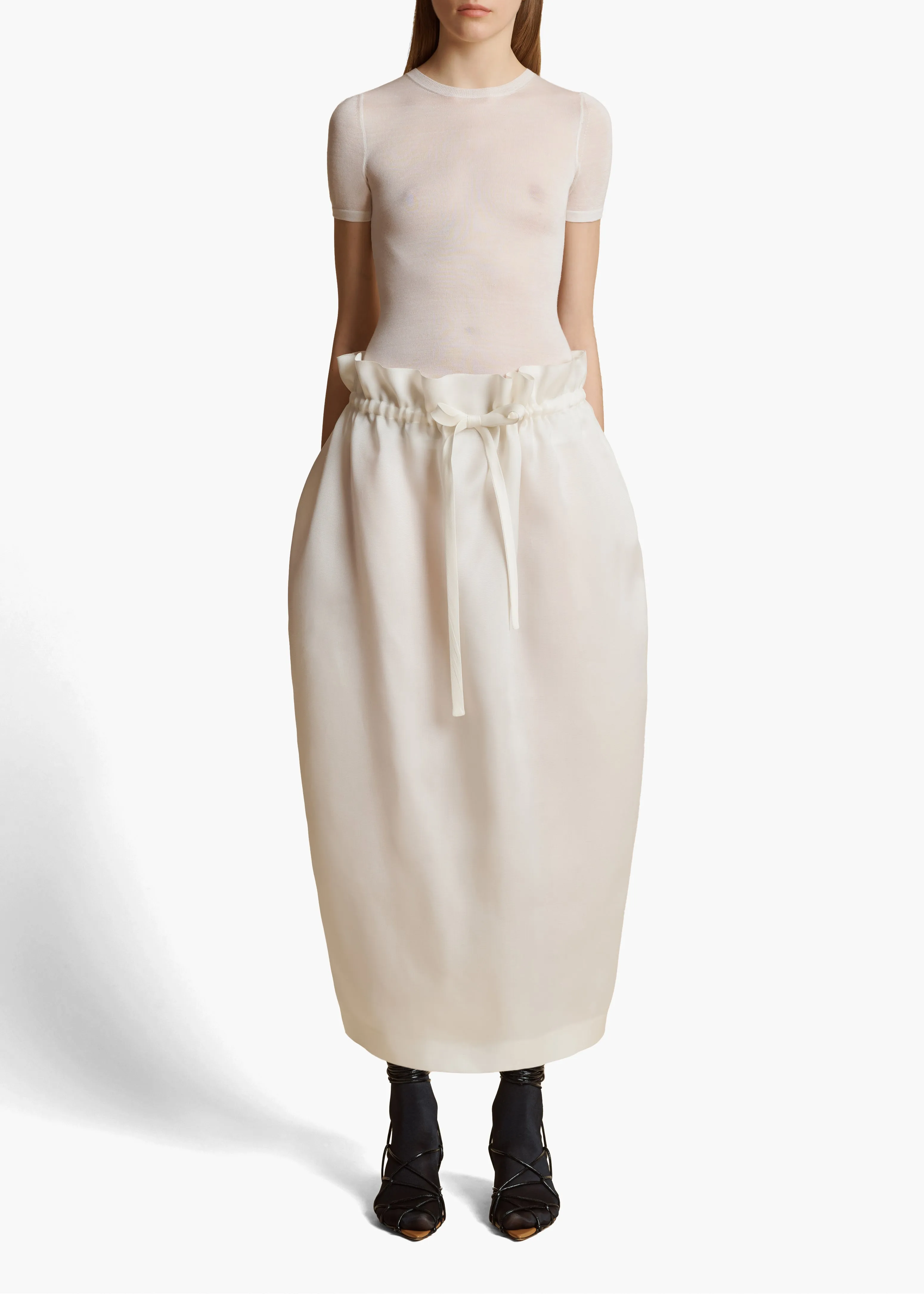 Ember Skirt in Chalk sold by KHAITE product image thumbnail 2