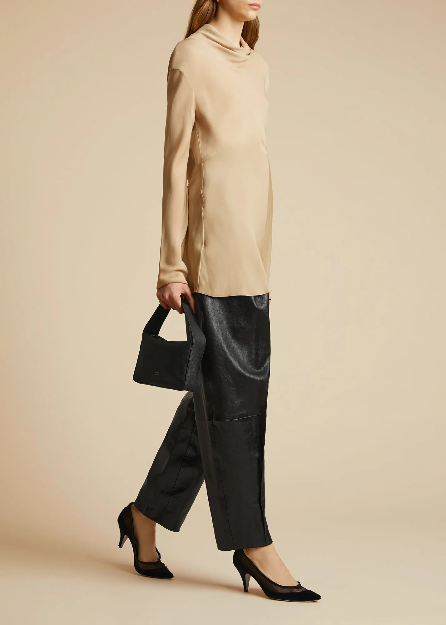 The Vray Top in Beige sold by KHAITE