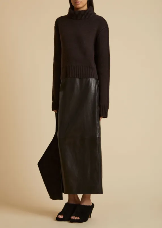 The Jovie Sweater in Truffle sold by KHAITE