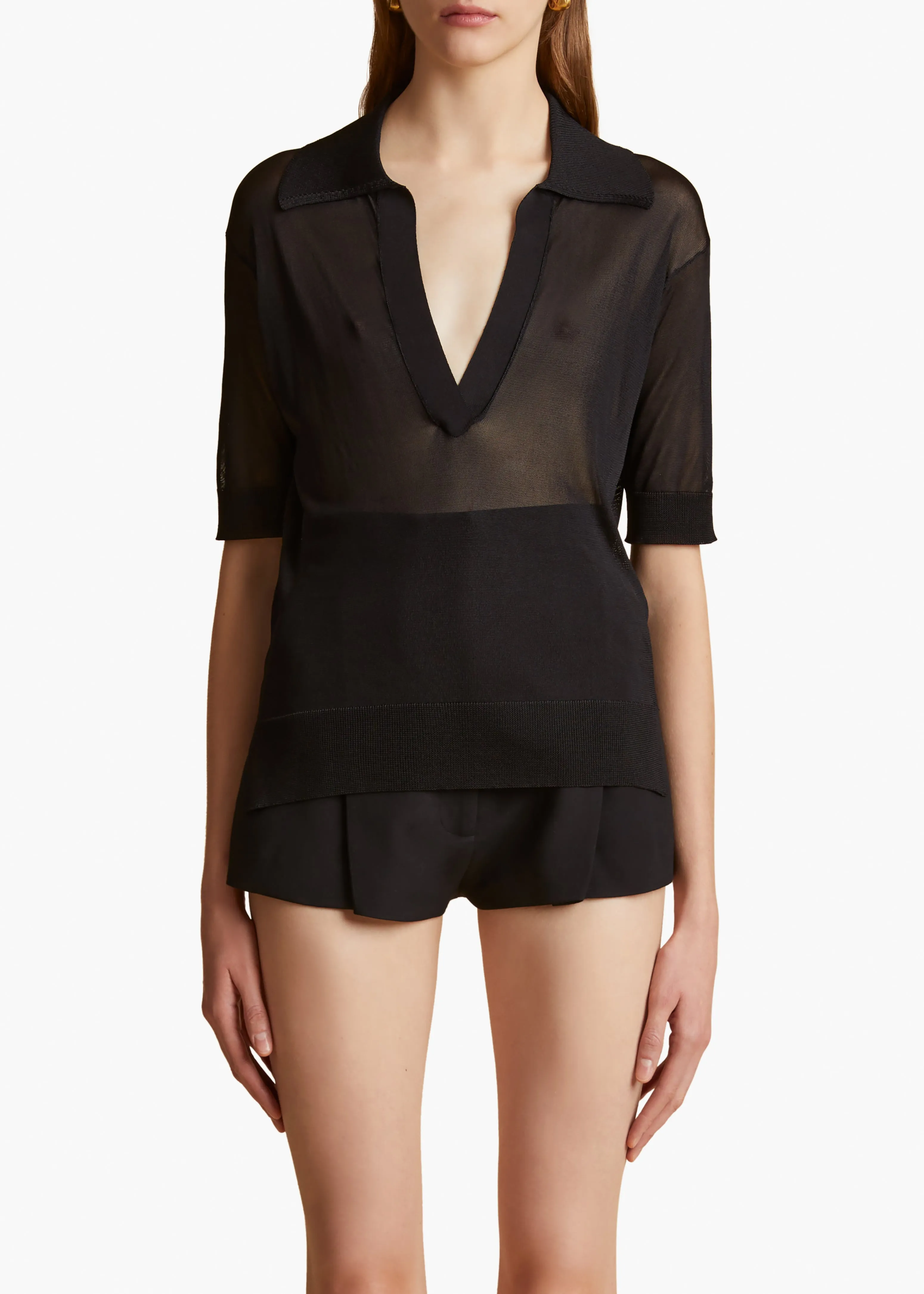 Julita Top in Black sold by KHAITE product image thumbnail 3