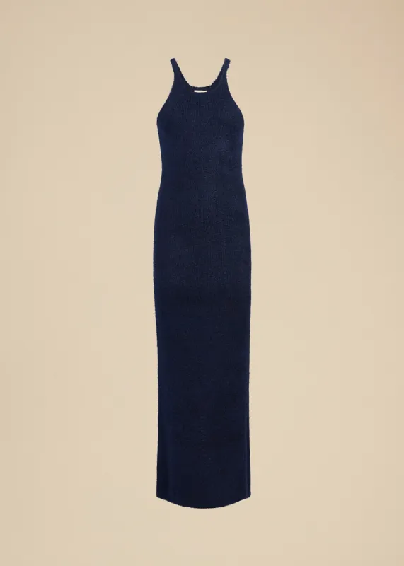Jaime Dress in Navy sold by KHAITE