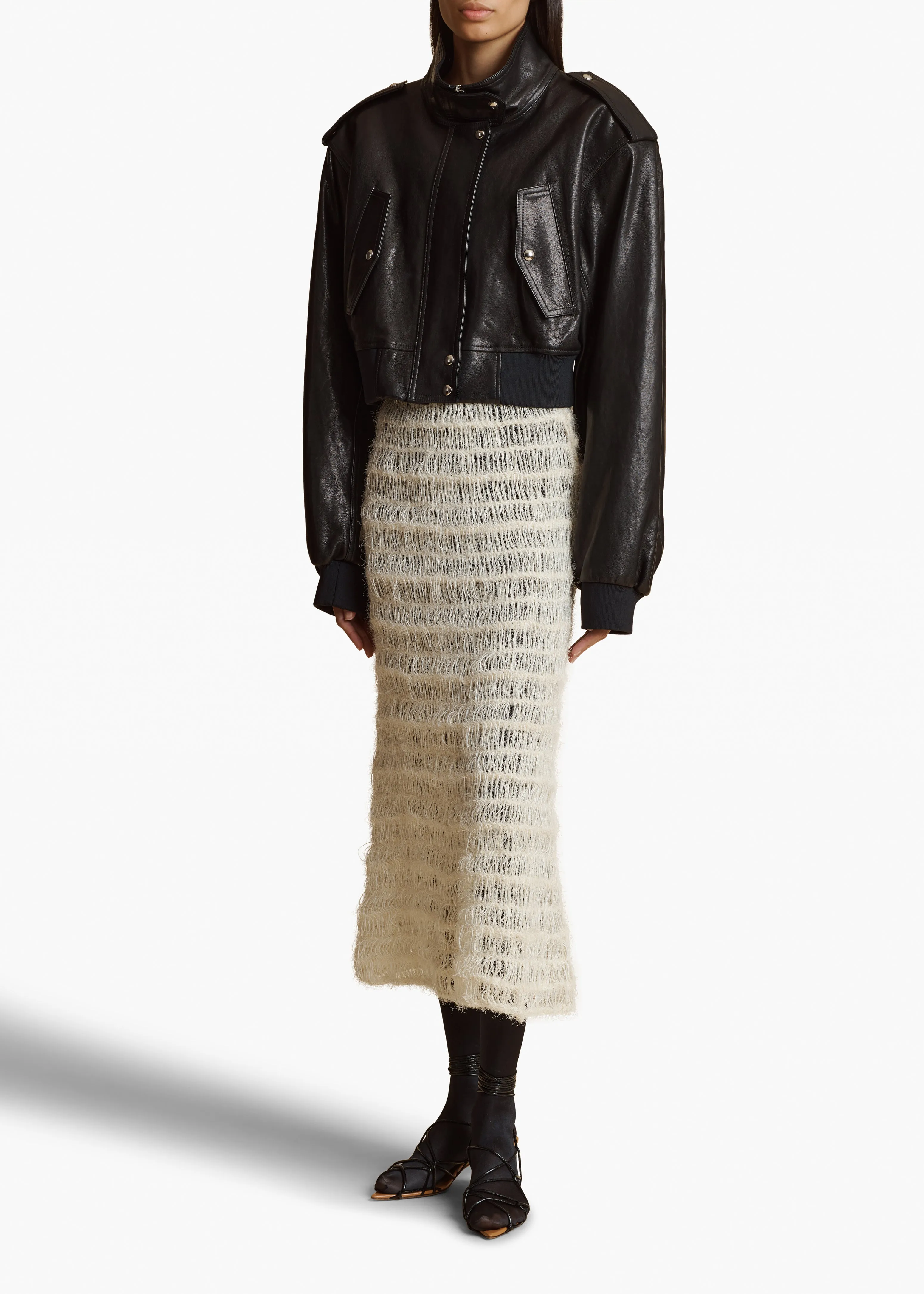 Dora Skirt in Cream sold by KHAITE product image thumbnail 2