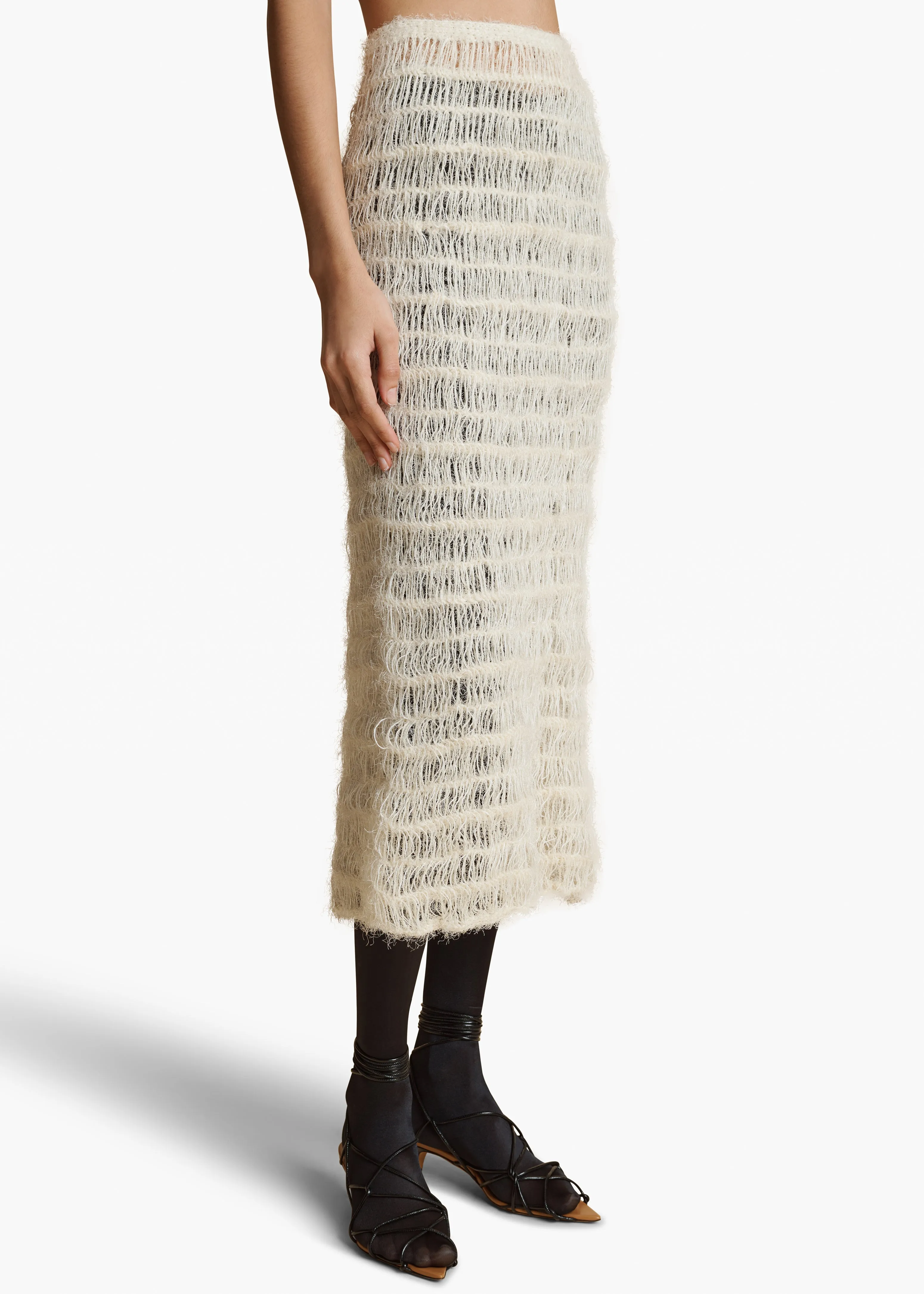 Dora Skirt in Cream sold by KHAITE product image thumbnail 5