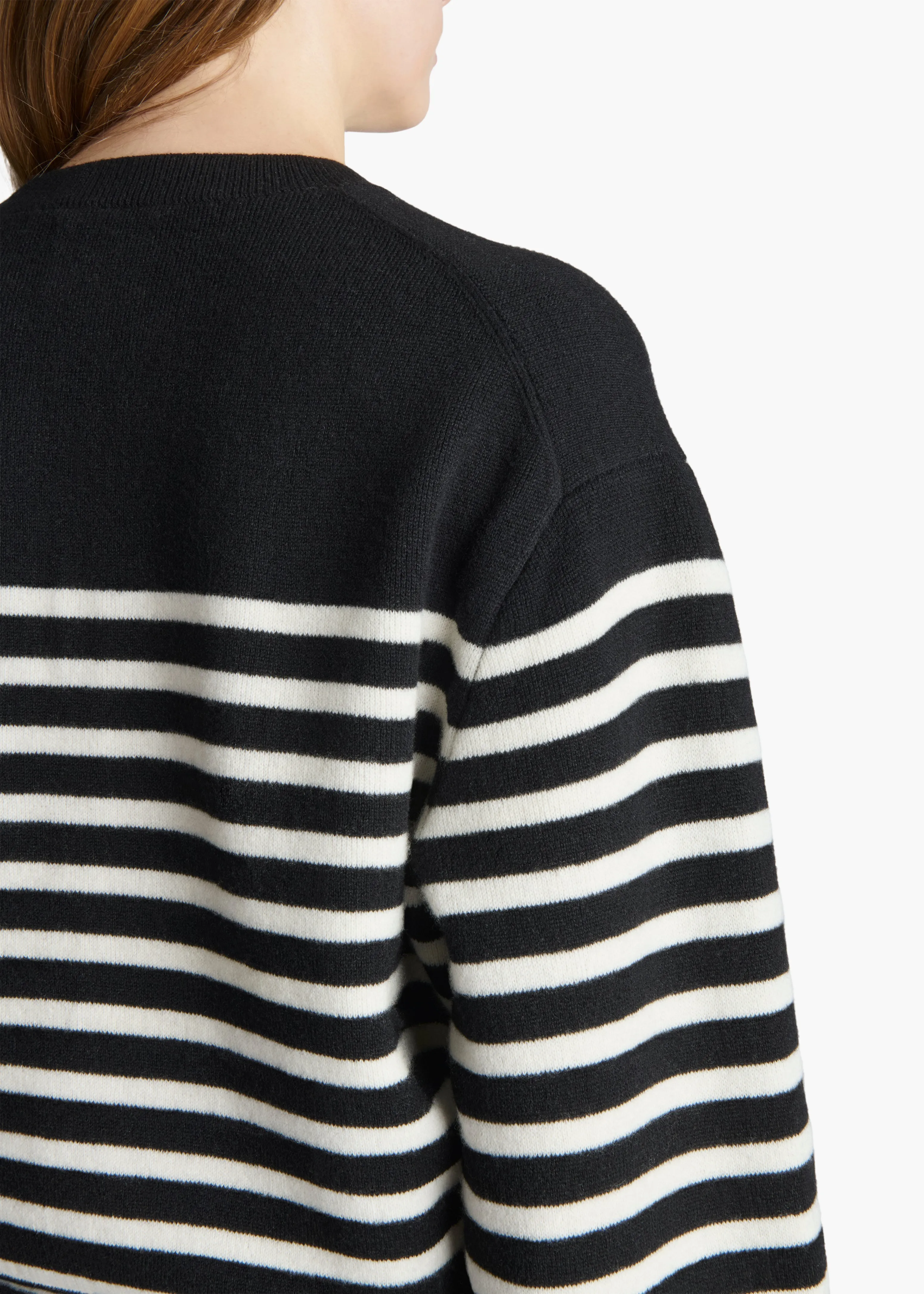 Viola Sweater in Black and Ivory Stripe sold by KHAITE product image thumbnail 4