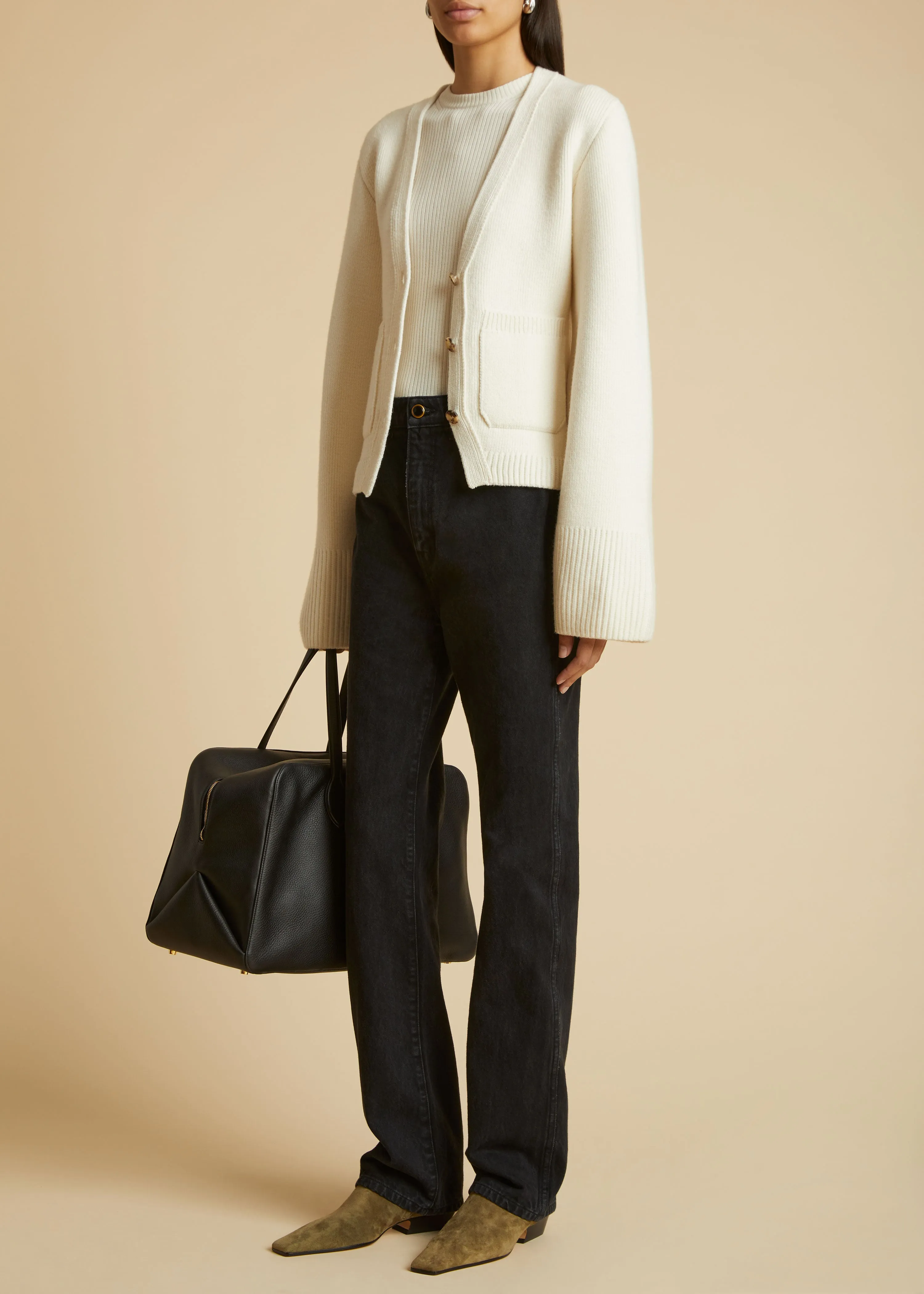 The Marfa Ankle Boot in Khaki Suede sold by KHAITE product image thumbnail 5