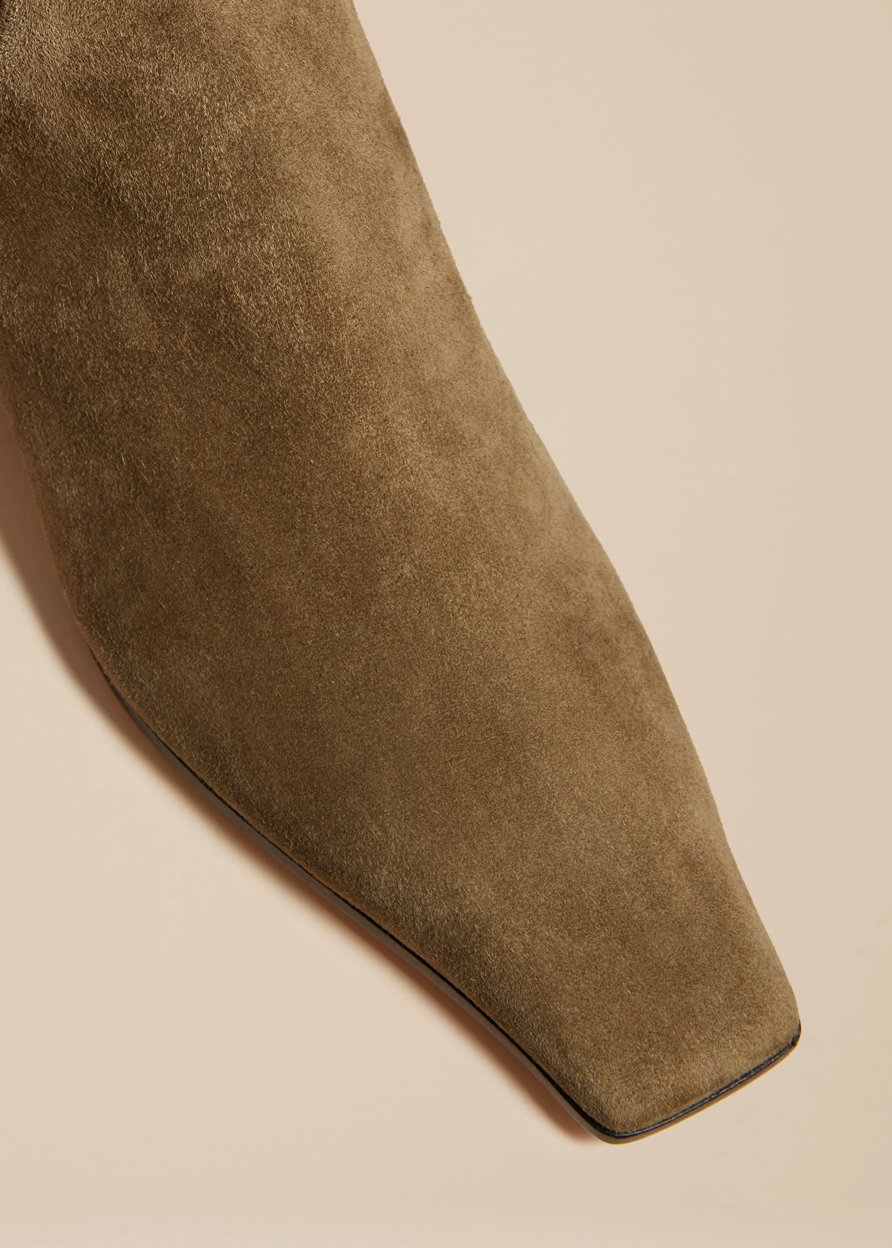 The Marfa Ankle Boot in Khaki Suede sold by KHAITE product image thumbnail 3