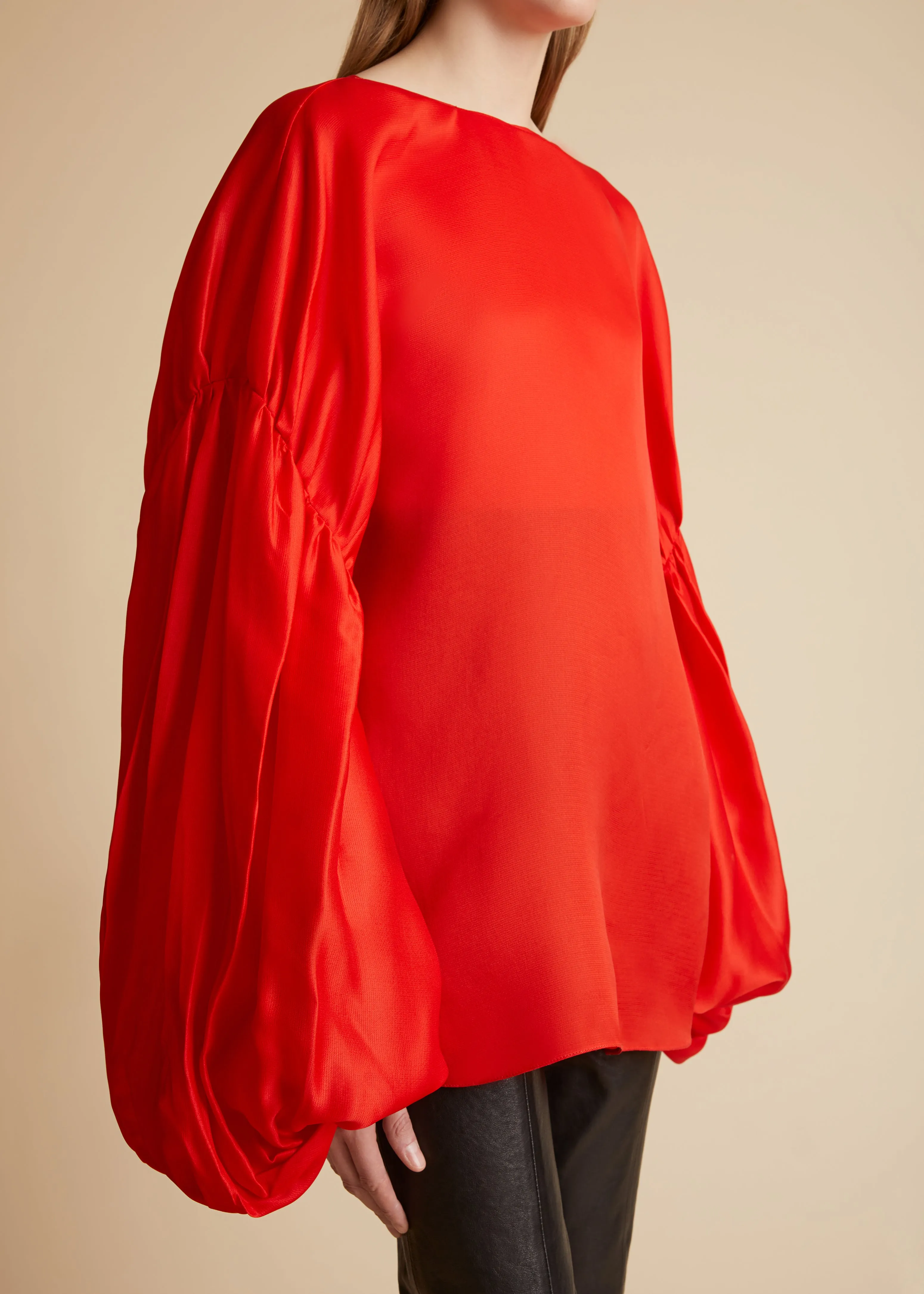 Quico Top in Fire Red sold by KHAITE product image thumbnail 5