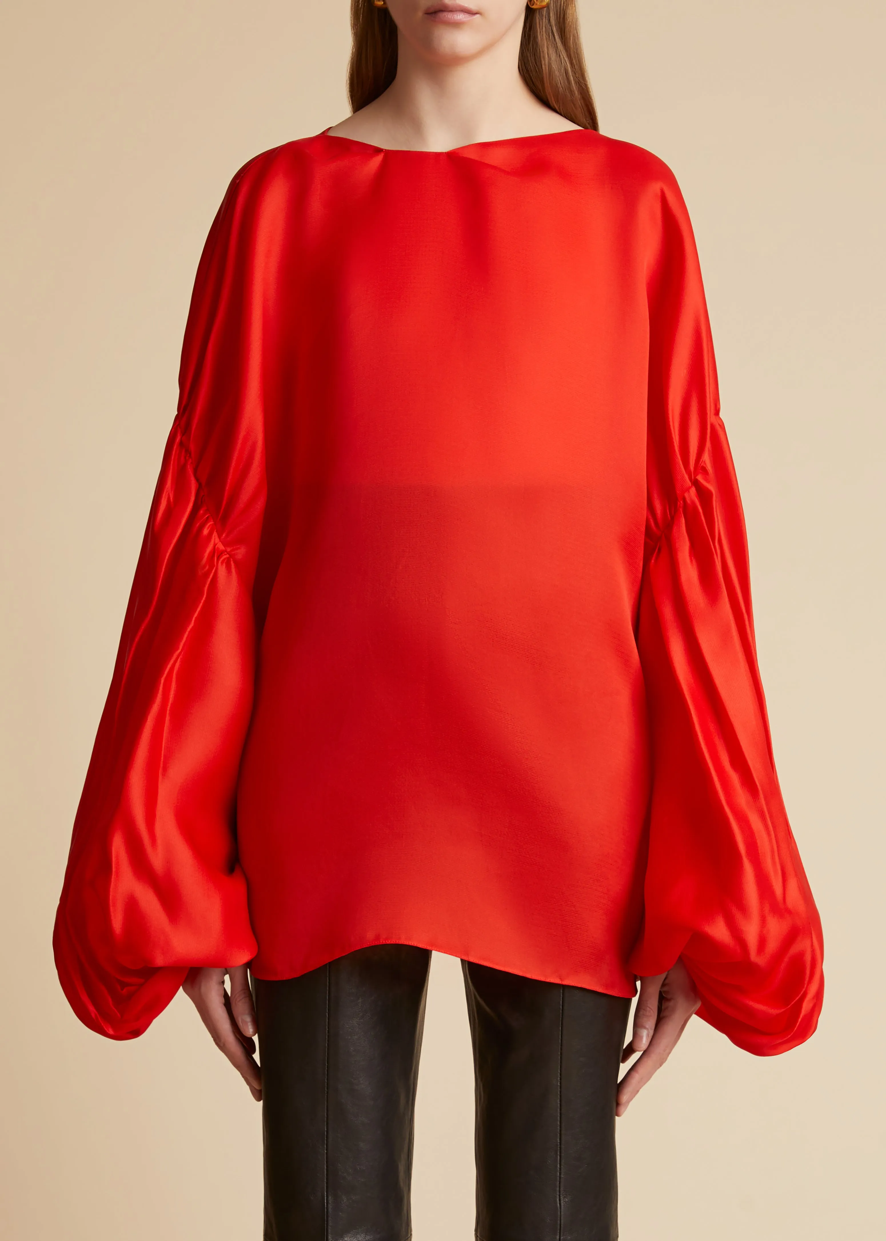 Quico Top in Fire Red sold by KHAITE product image thumbnail 3