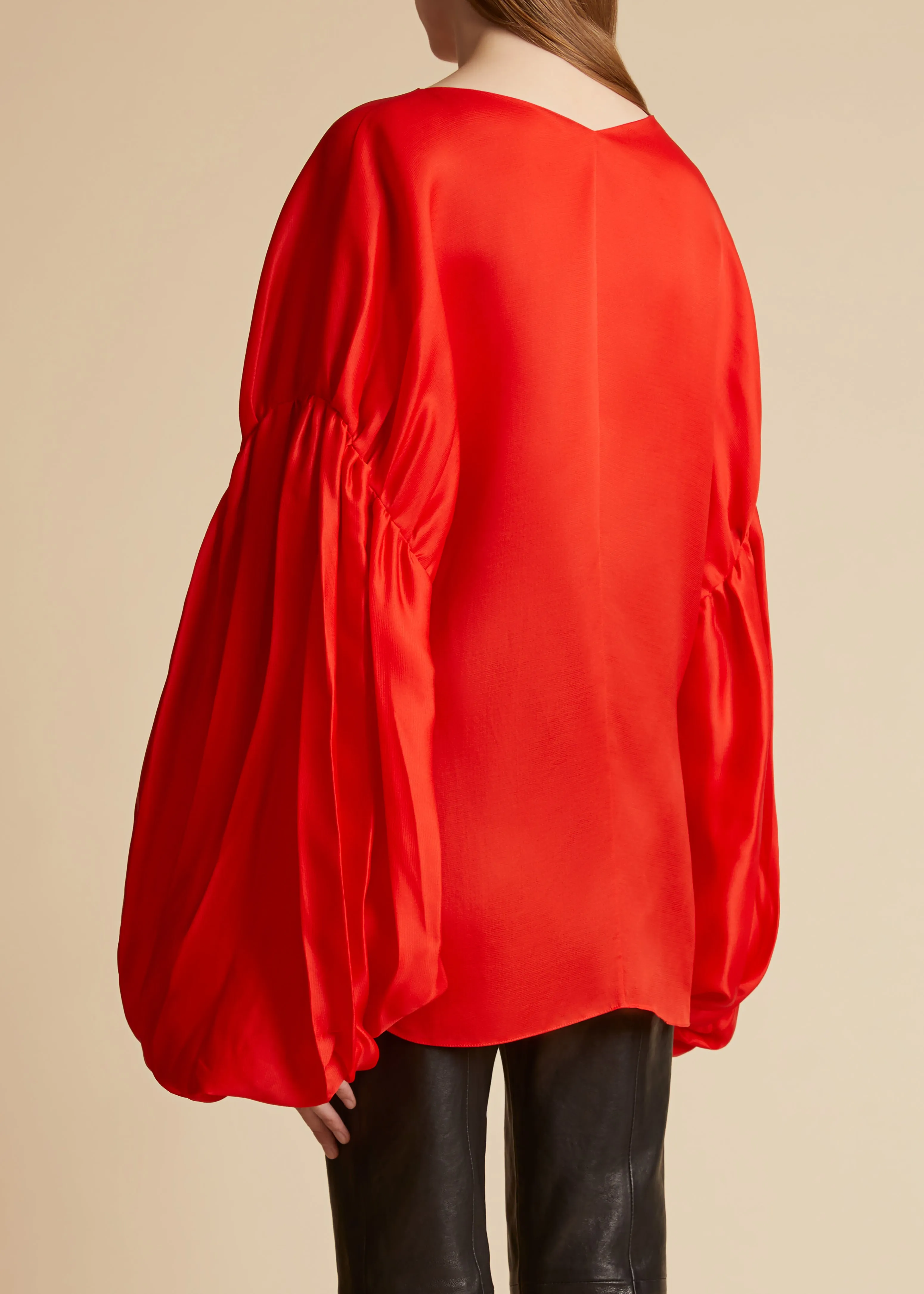 Quico Top in Fire Red sold by KHAITE product image thumbnail 4