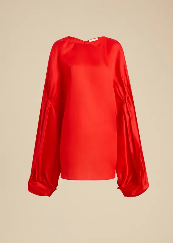 Quico Top in Fire Red sold by KHAITE