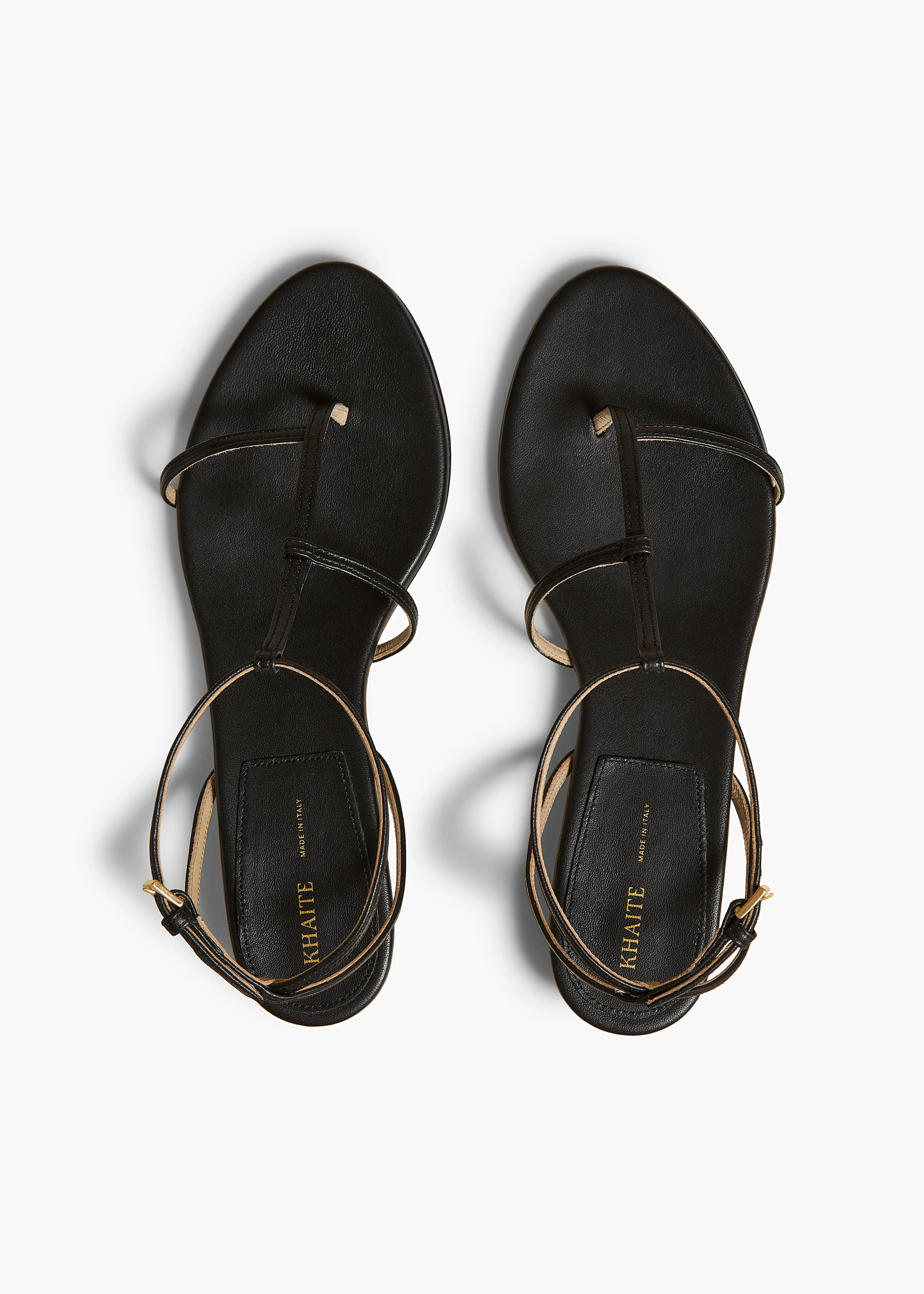 Jones Flat Sandal in Black Leather sold by KHAITE product image thumbnail 3