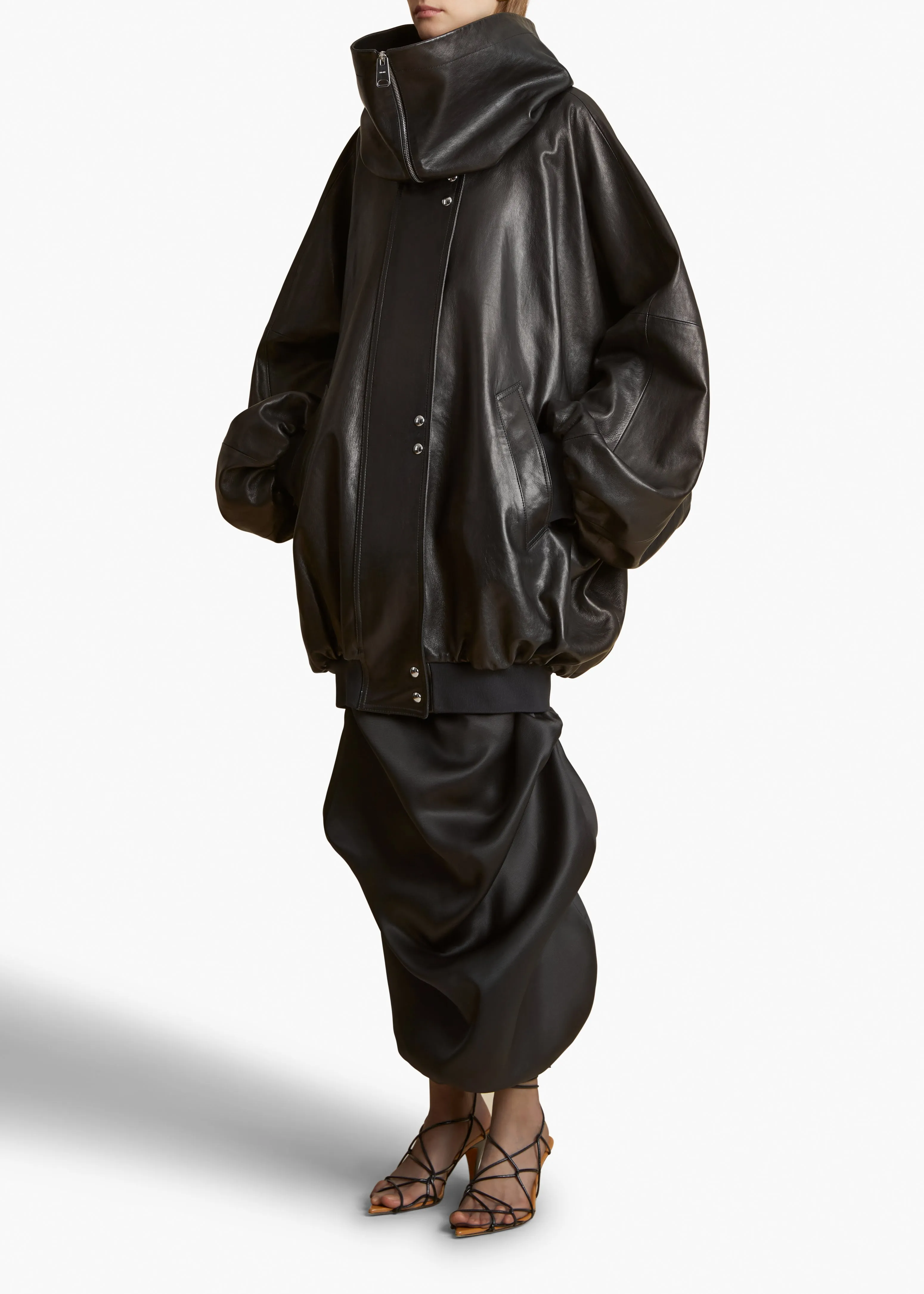 Rhoda Jacket in Black Leather sold by KHAITE product image thumbnail 2