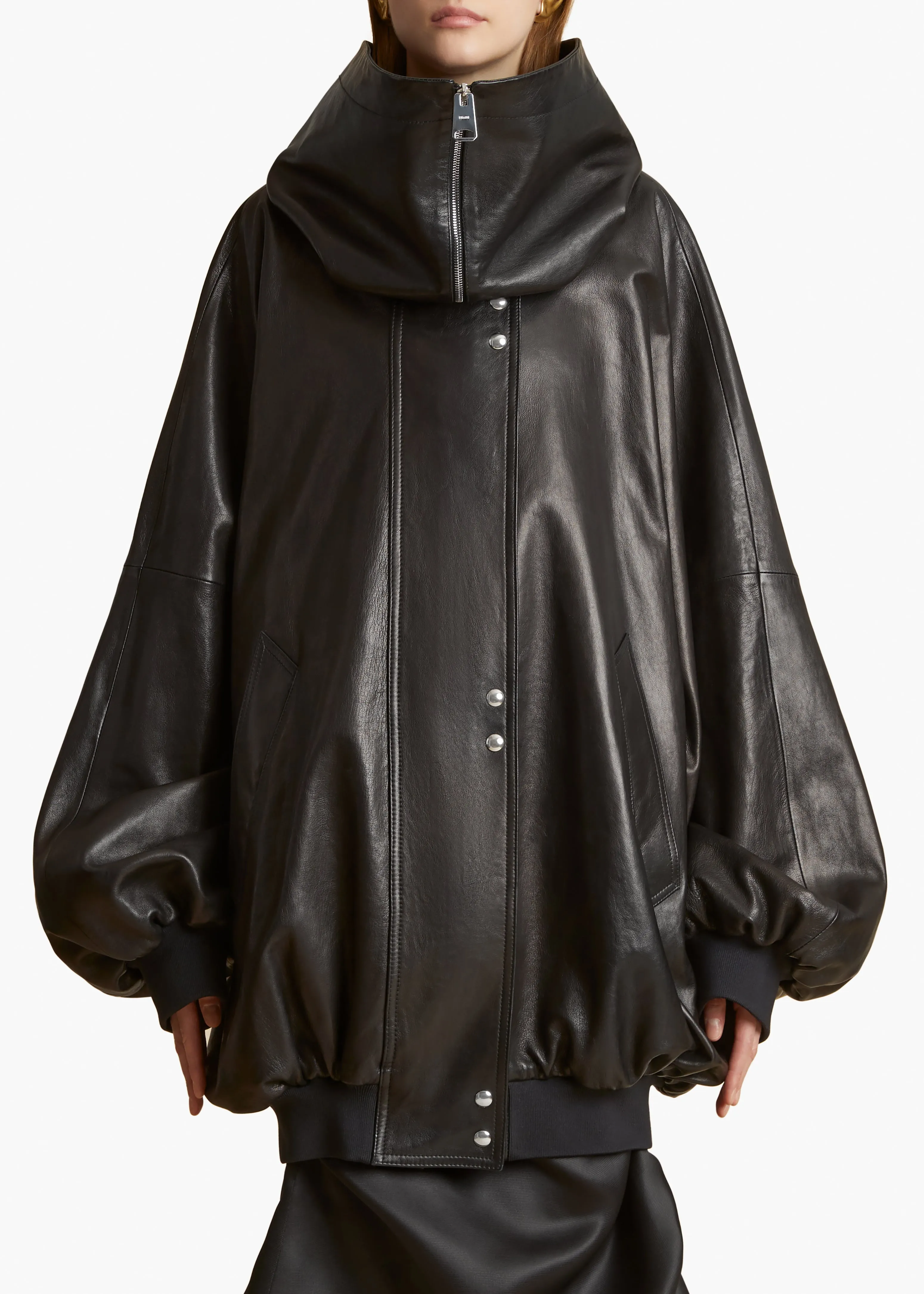 Rhoda Jacket in Black Leather sold by KHAITE product image thumbnail 3