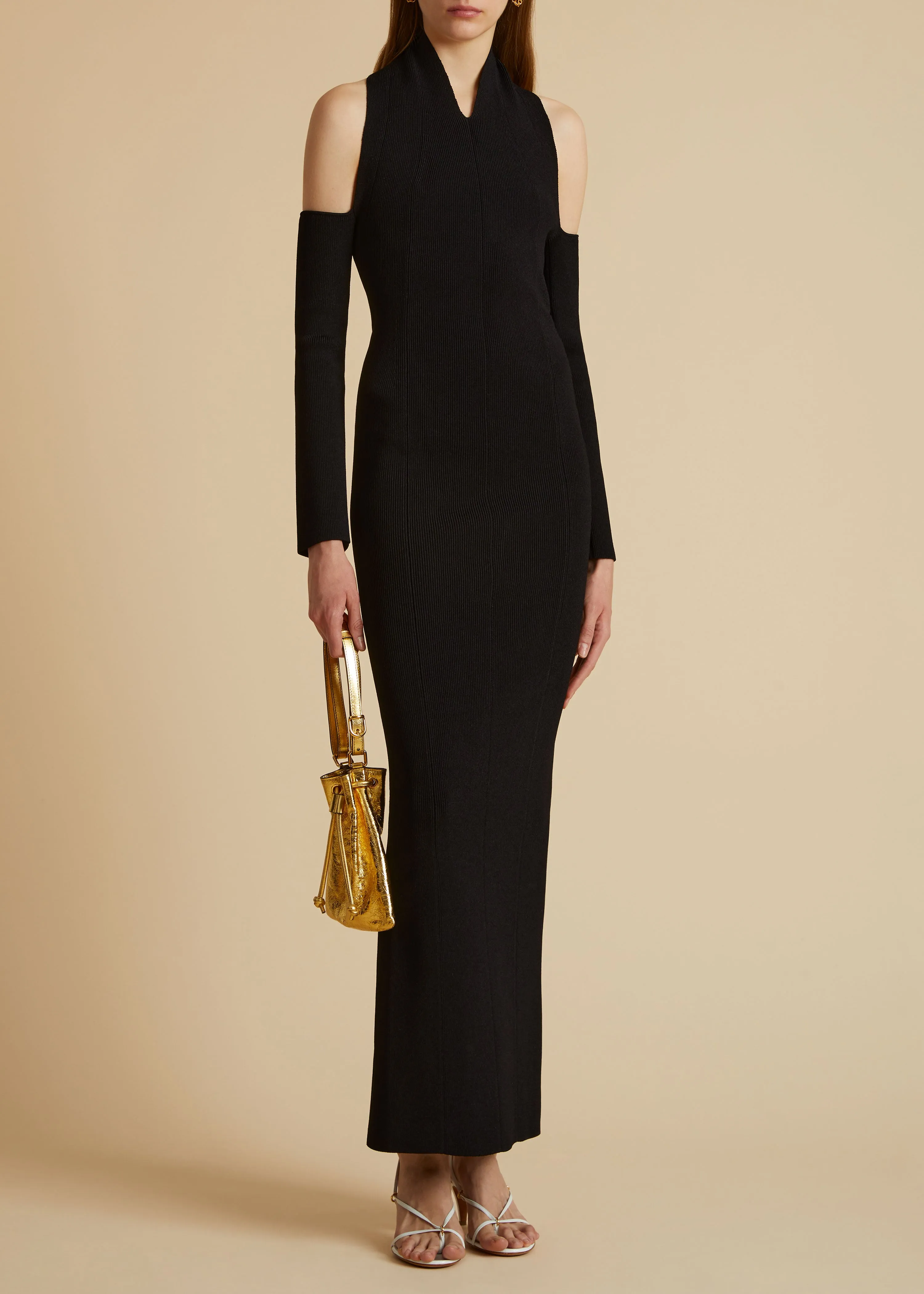 The Sutton Dress in Black sold by KHAITE