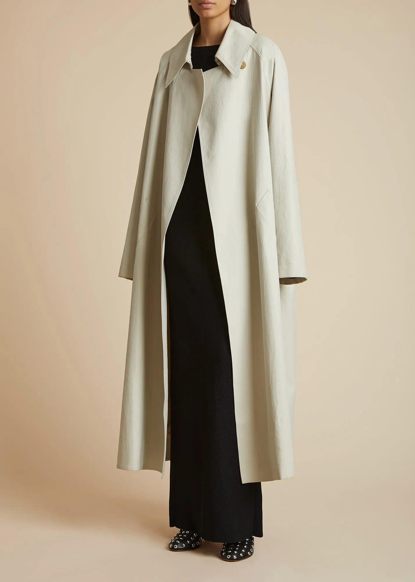 The Minnie Coat in Nimbus sold by KHAITE
