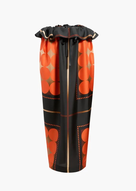 Lilila Skirt in Orange Multi sold by KHAITE