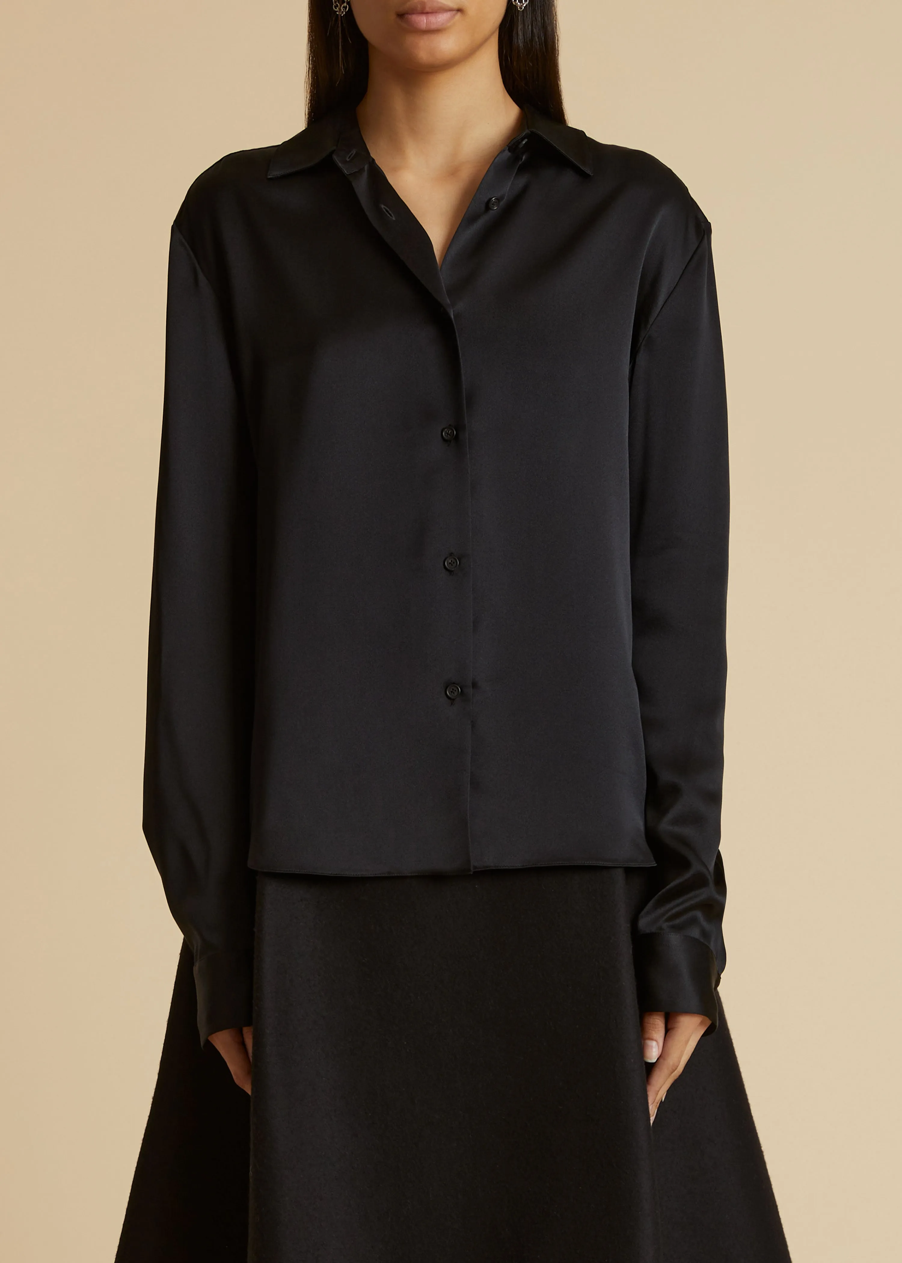 The Argo Top in Black sold by KHAITE product image thumbnail 2