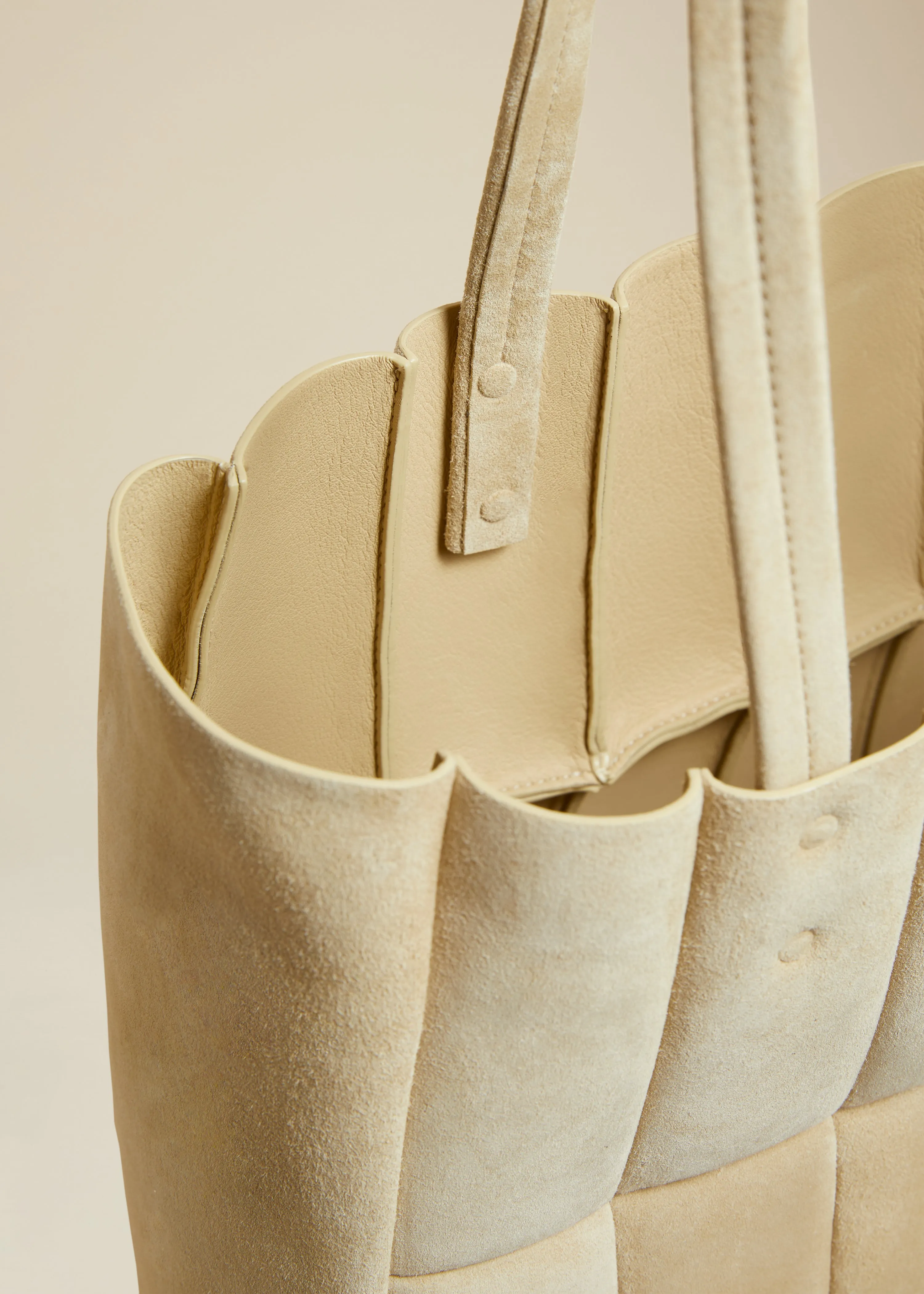 Zoe Tote in Beige Suede sold by KHAITE product image thumbnail 4