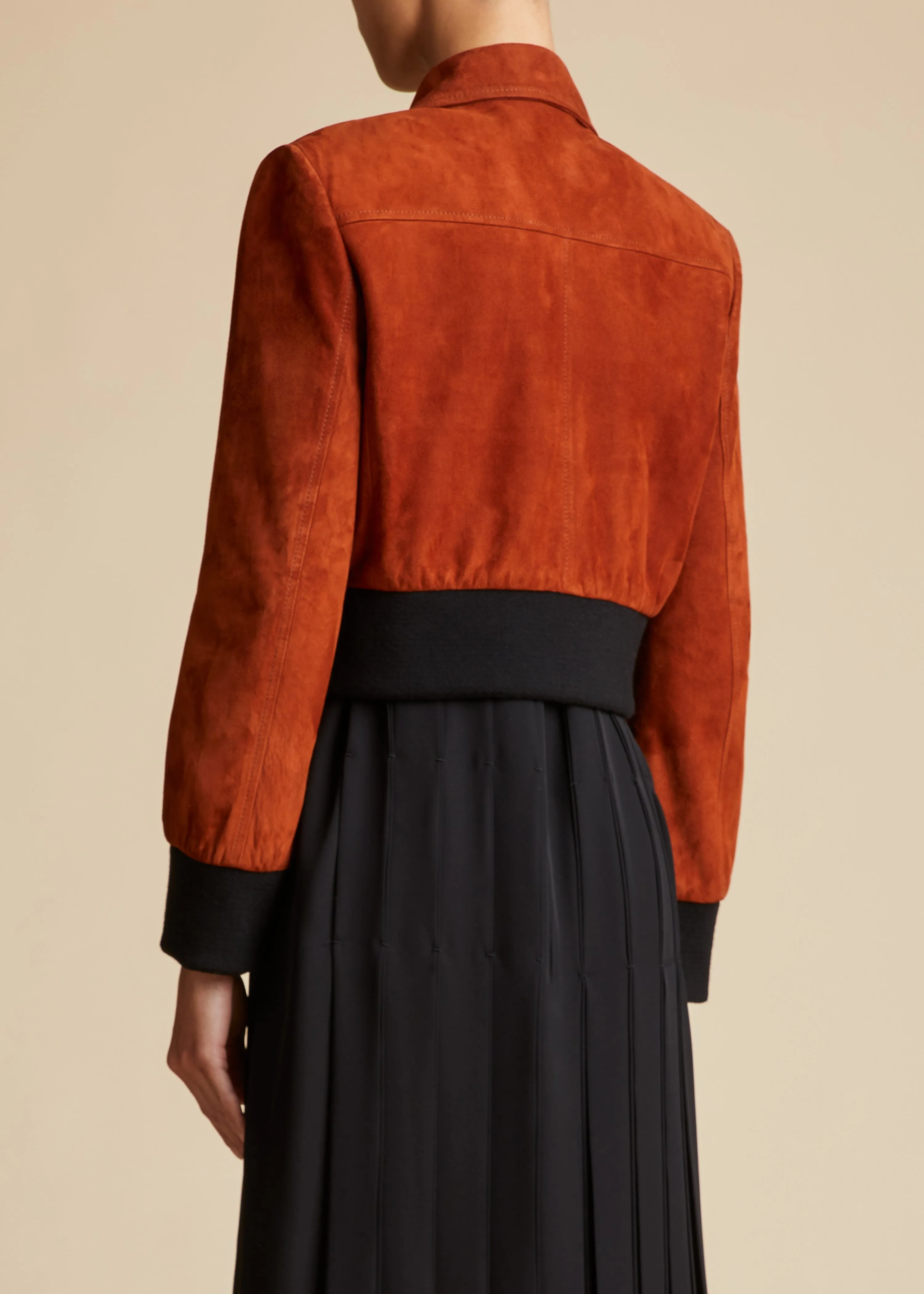 The Hector Jacket in Rust Suede sold by KHAITE product image thumbnail 3