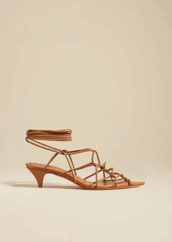 Arden Low Heel in Camel Leather sold by KHAITE