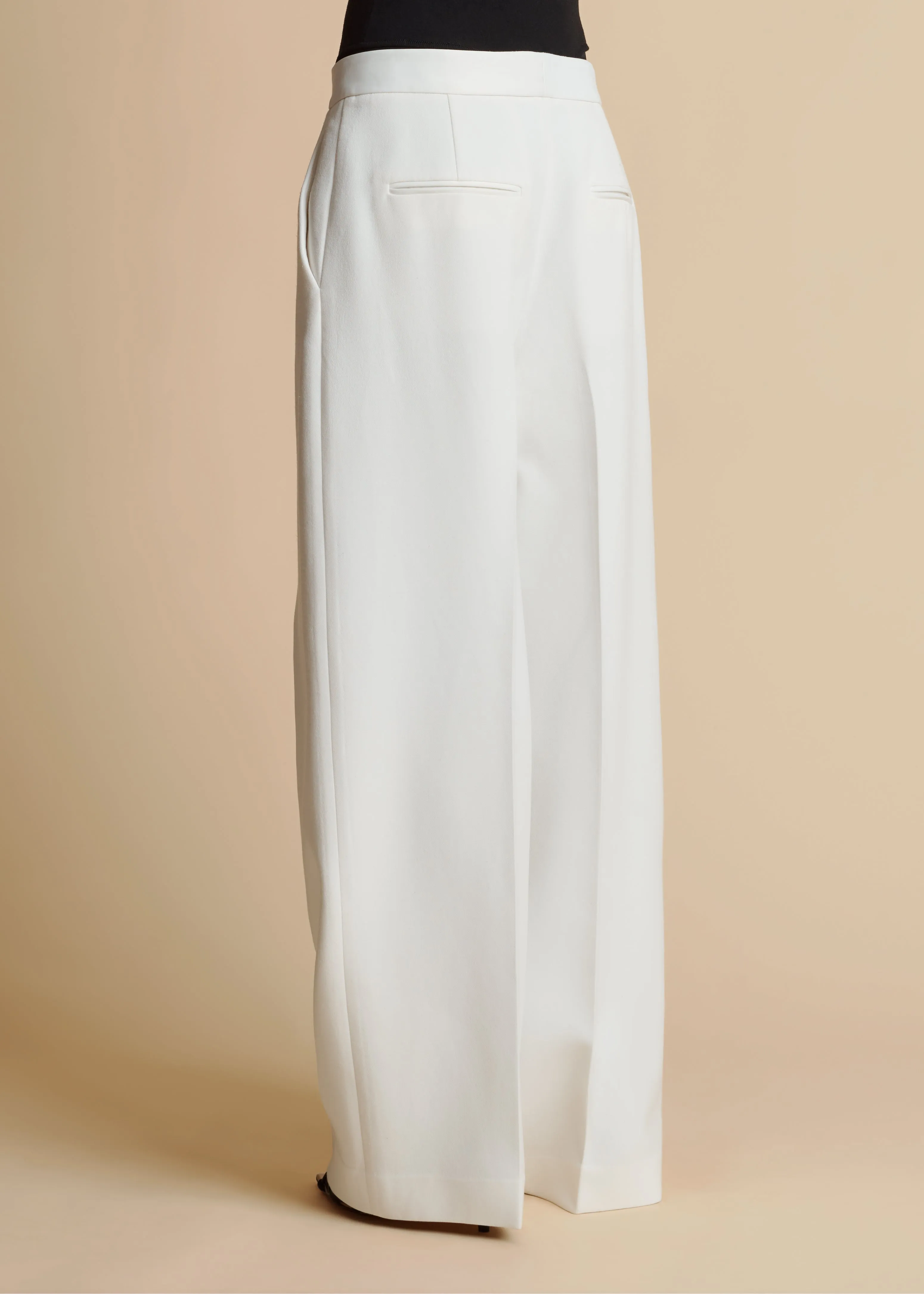 The Marine Pant in Chalk sold by KHAITE product image thumbnail 4