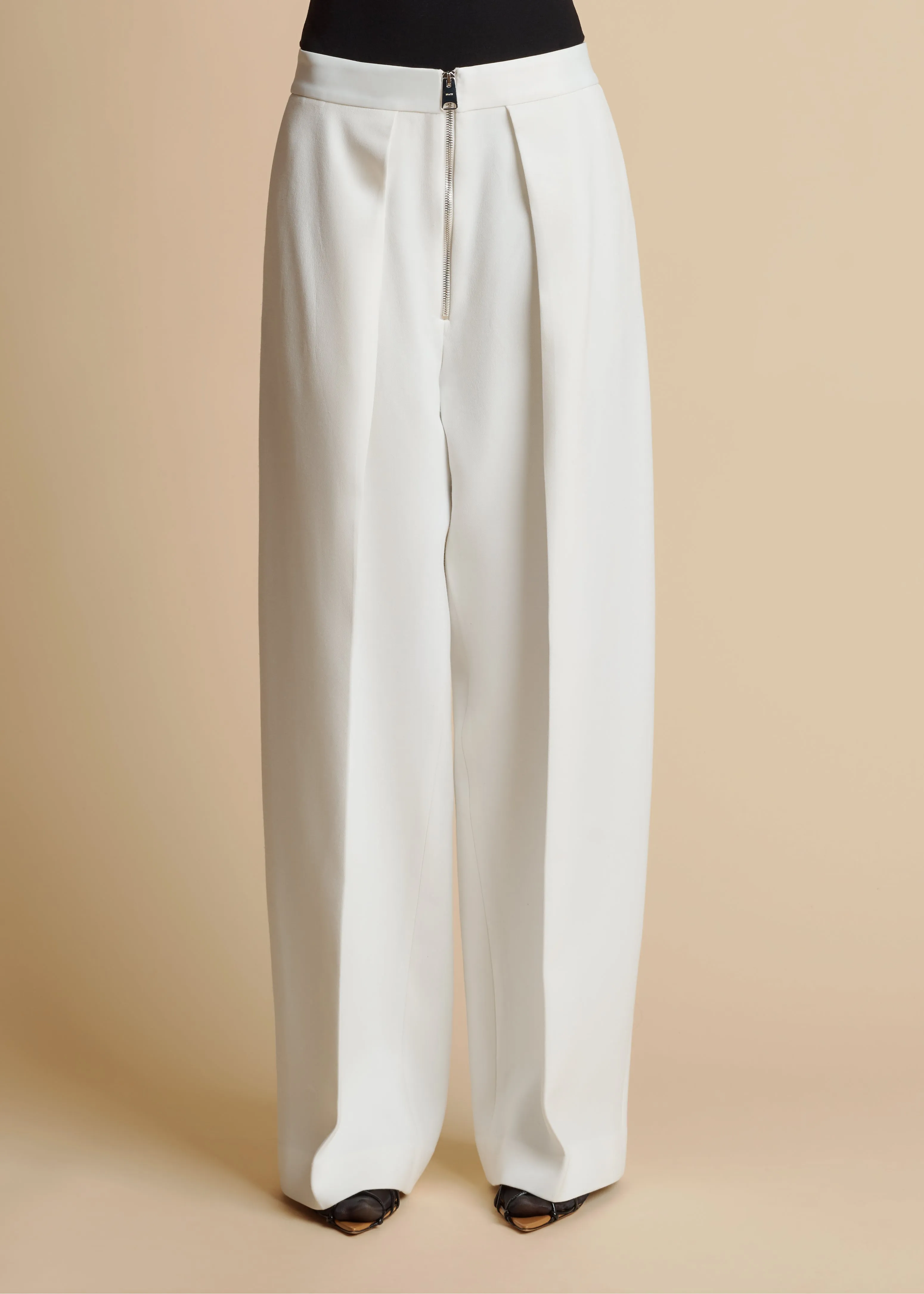 The Marine Pant in Chalk sold by KHAITE product image thumbnail 3