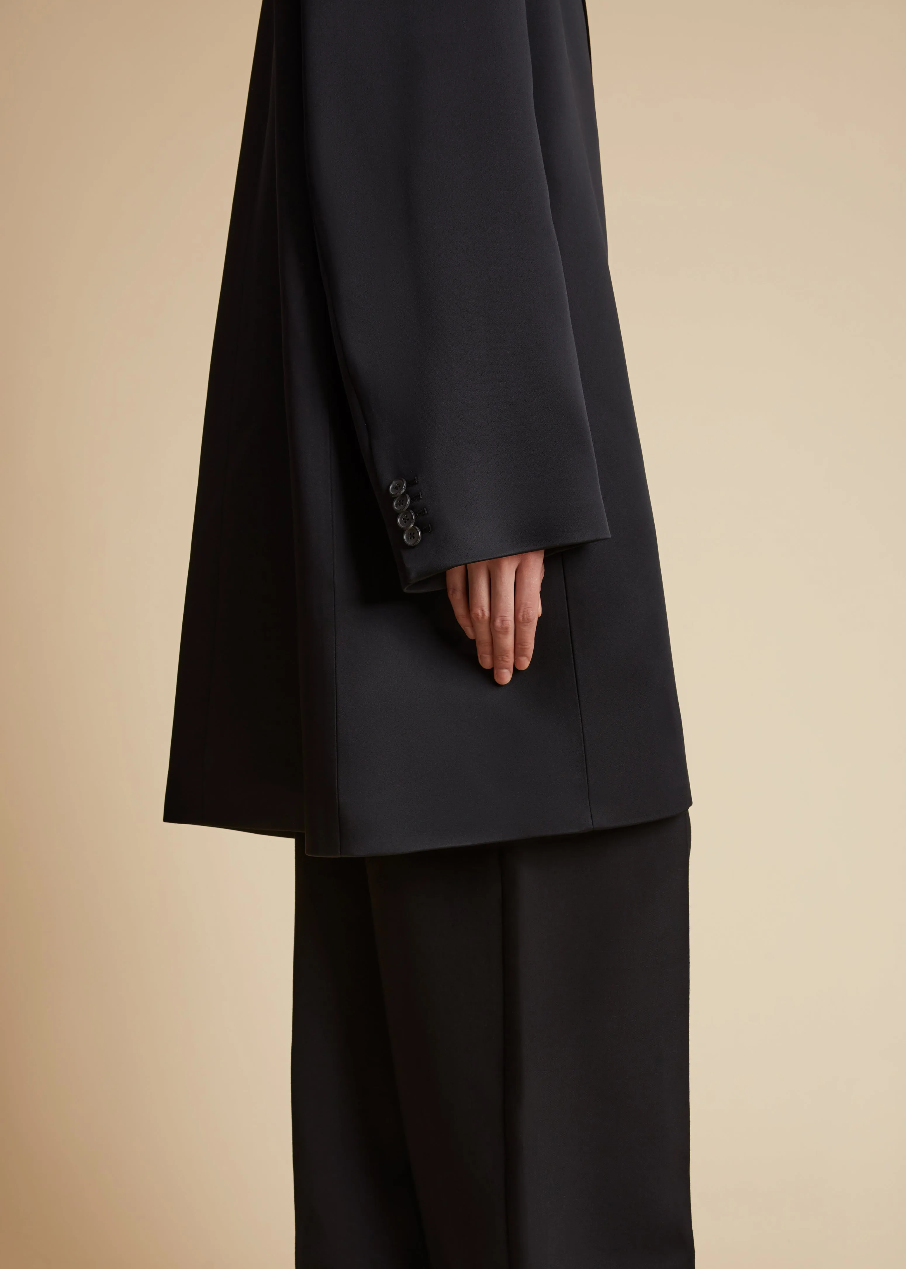 Ray Coat in Black sold by KHAITE product image thumbnail 5