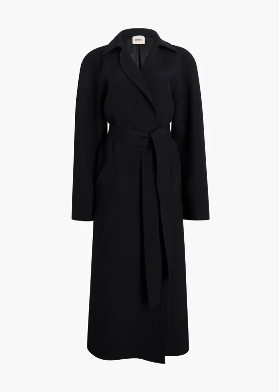 Roth Trench in Black sold by KHAITE