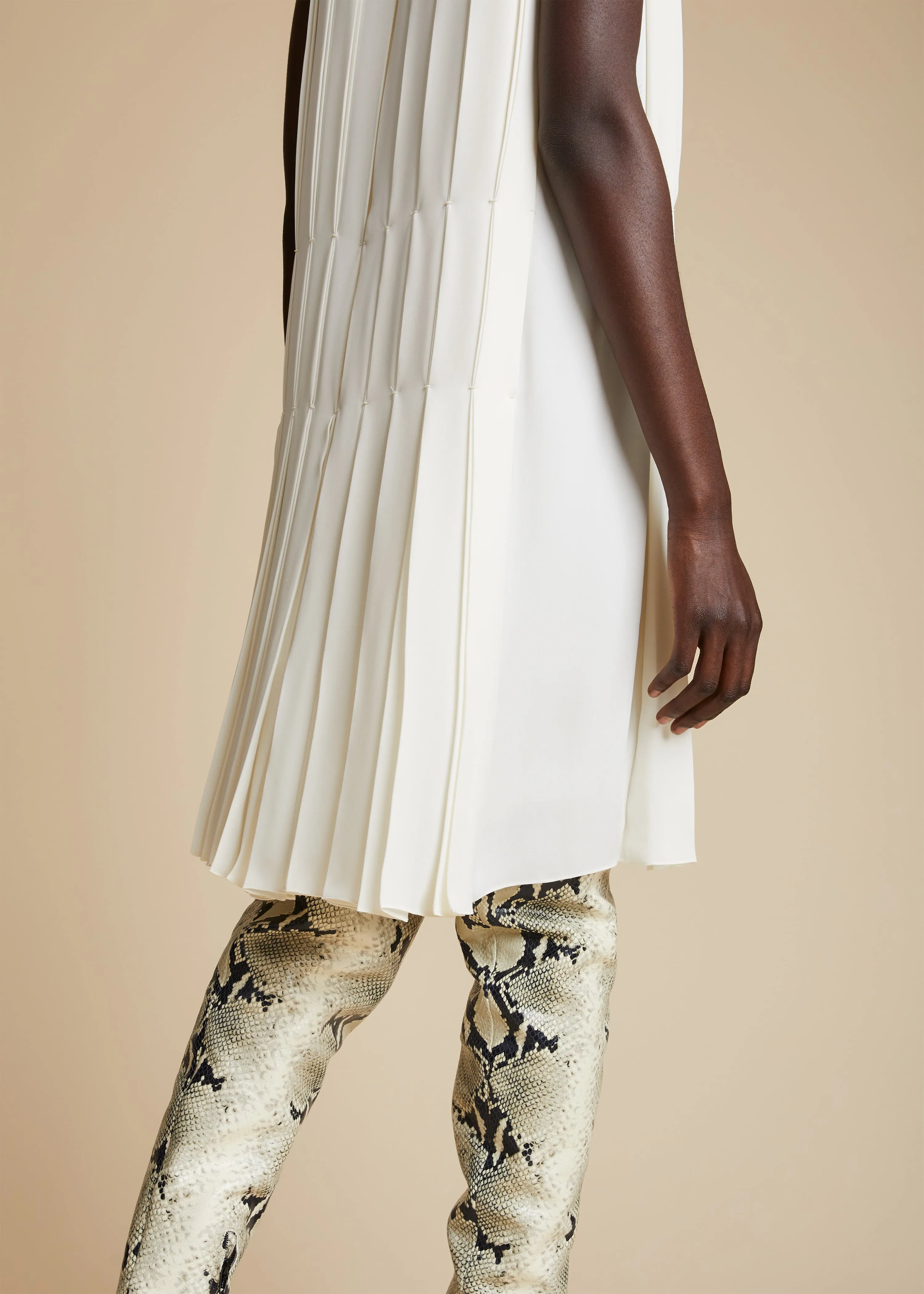 The Blaz Dress in Cream sold by KHAITE product image thumbnail 4