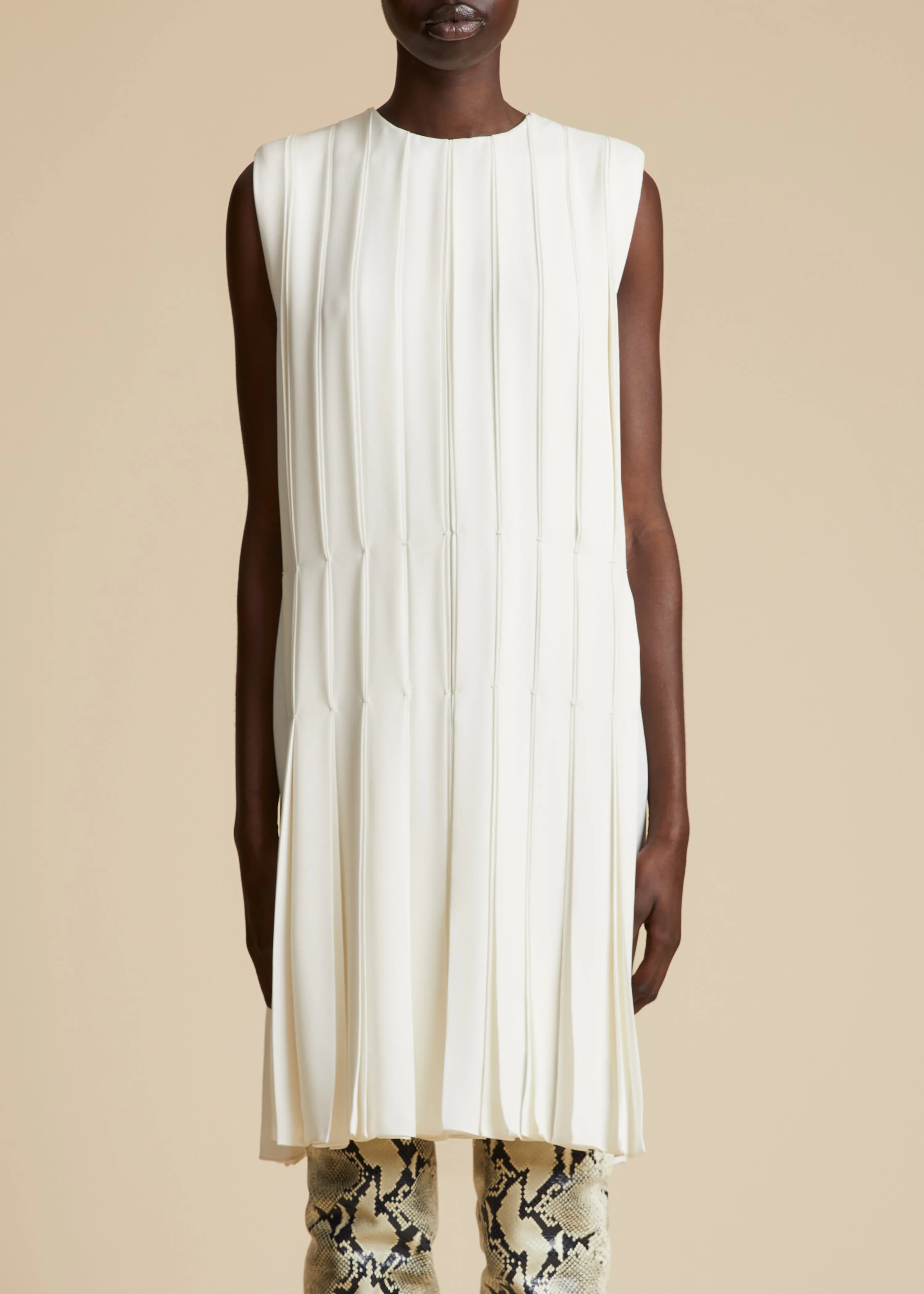 The Blaz Dress in Cream sold by KHAITE product image thumbnail 2