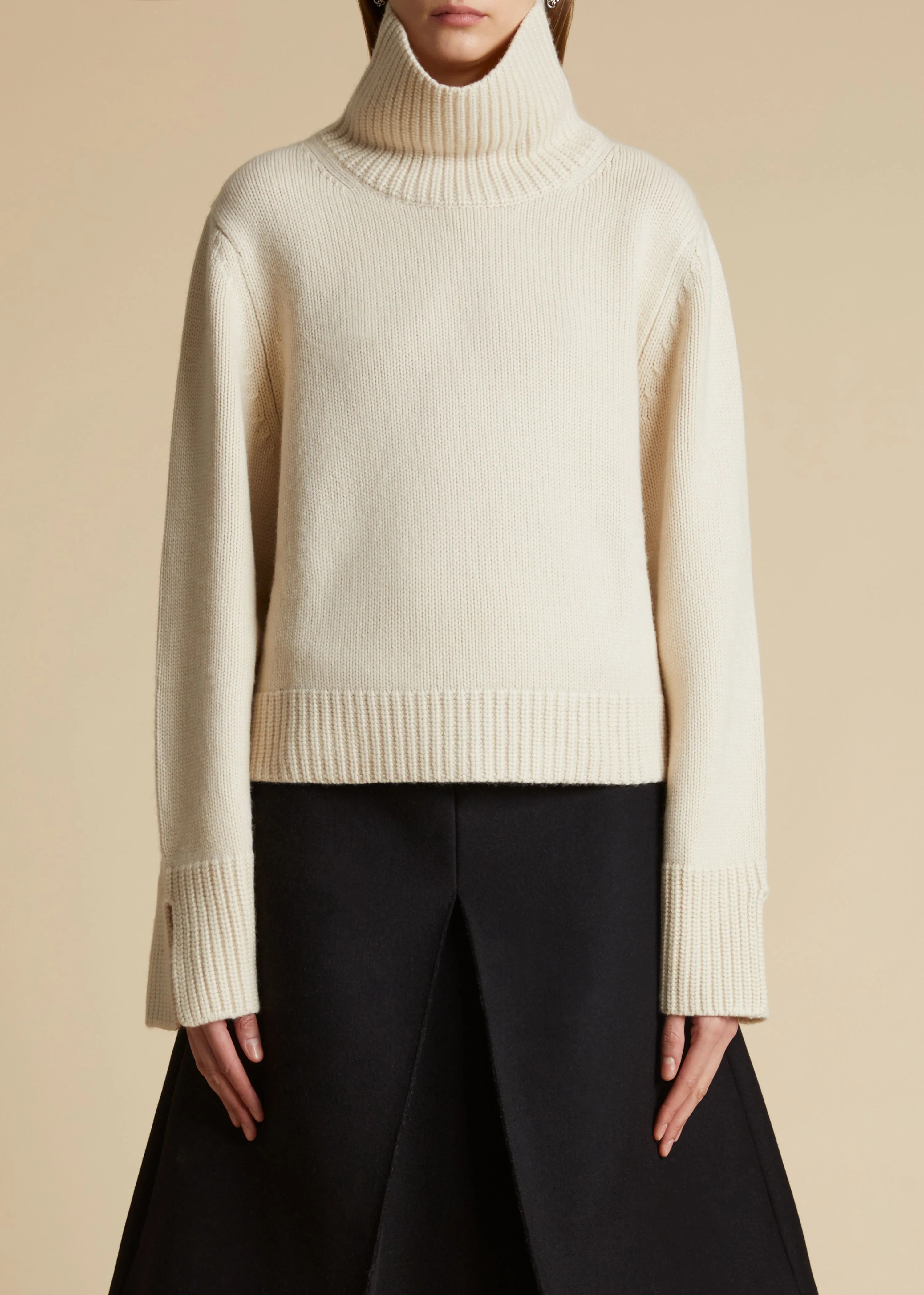 The Marion Sweater in Custard sold by KHAITE