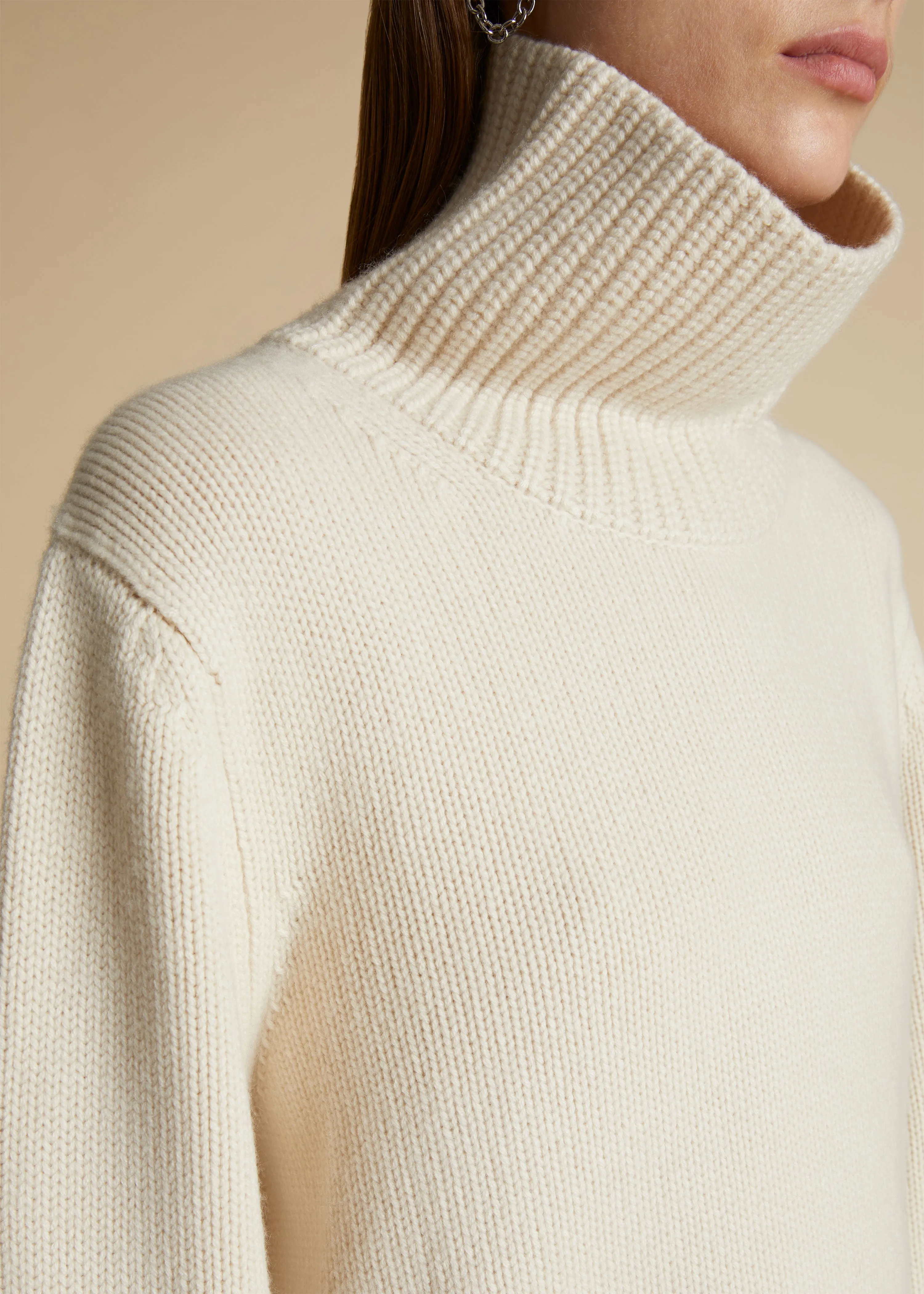 The Marion Sweater in Custard sold by KHAITE product image thumbnail 4