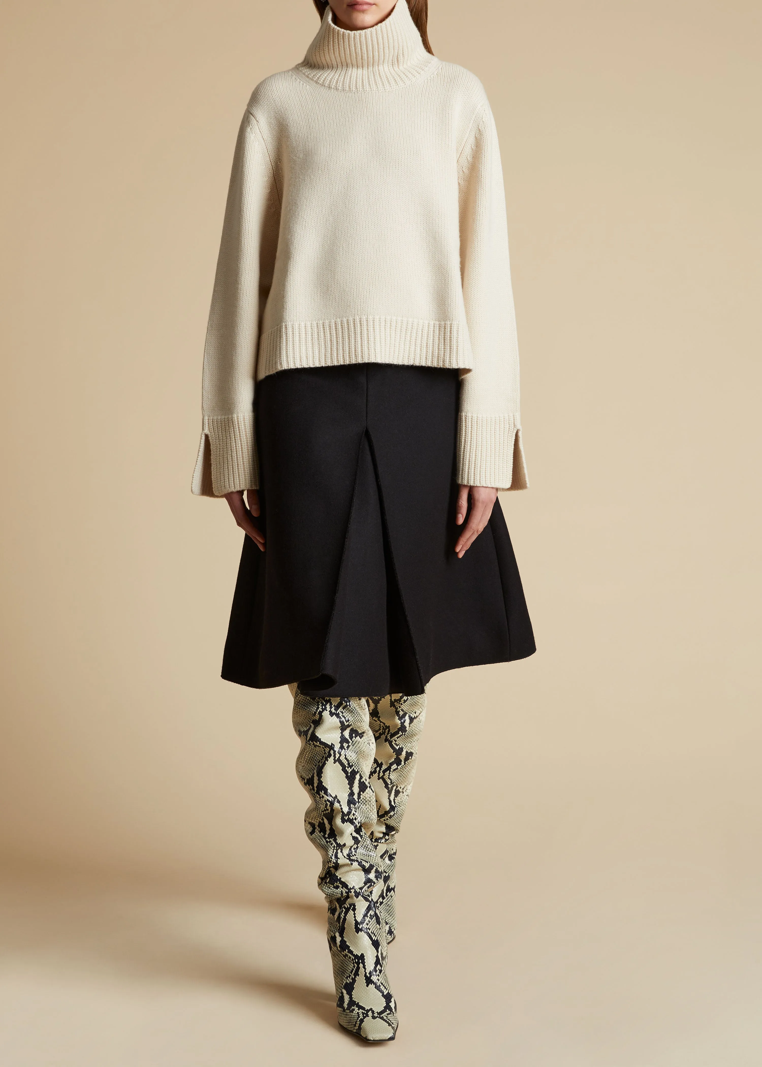 The Marion Sweater in Custard sold by KHAITE product image thumbnail 2