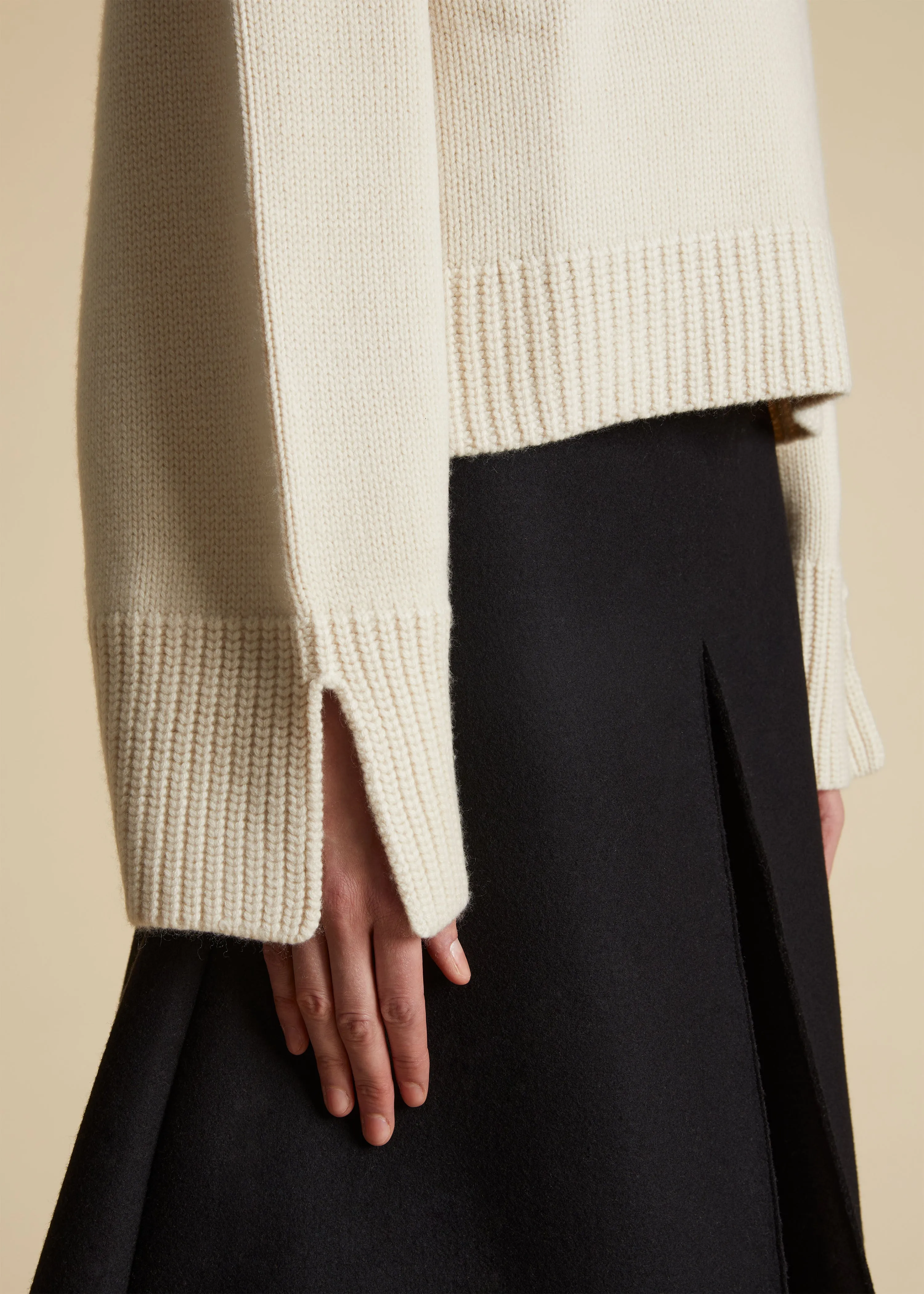 The Marion Sweater in Custard sold by KHAITE product image thumbnail 5
