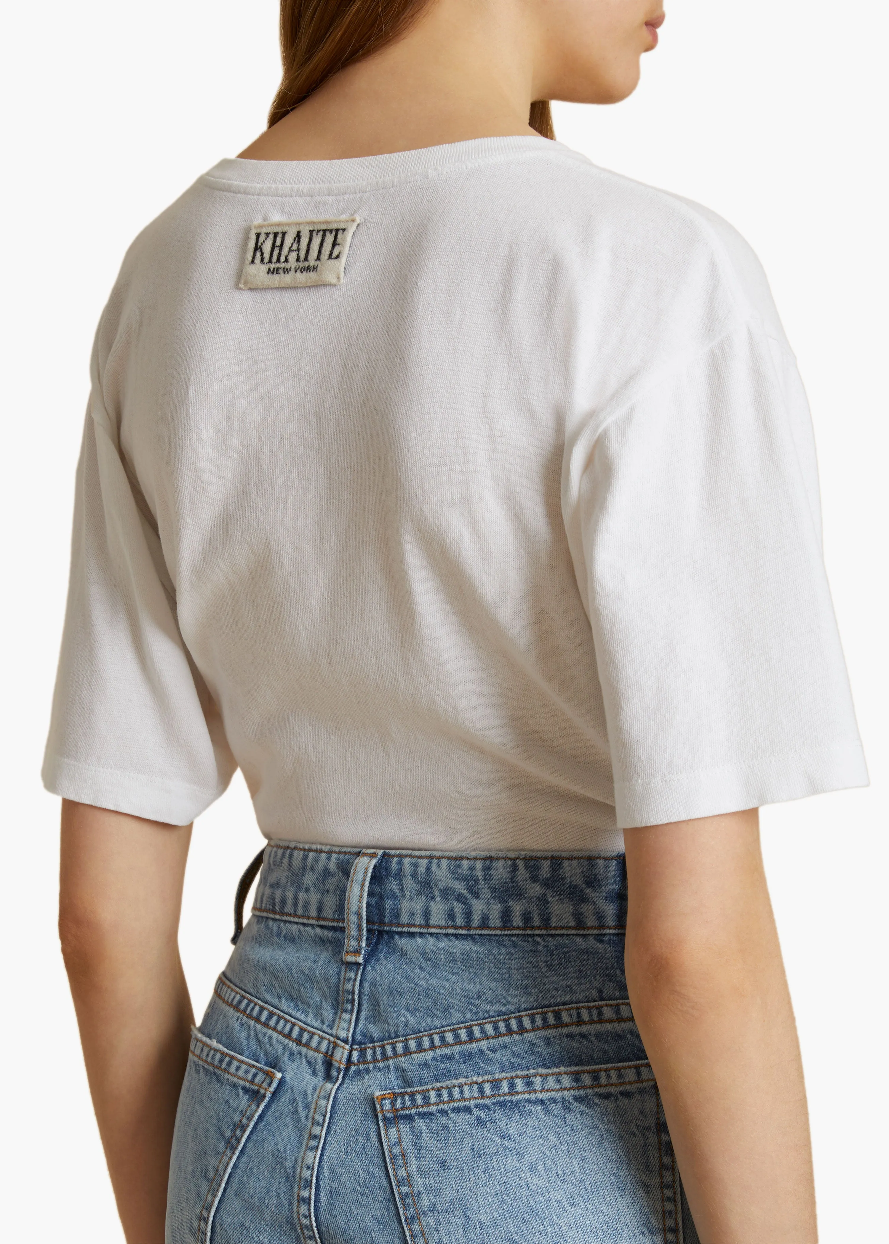 Mae T-Shirt in White sold by KHAITE product image thumbnail 5