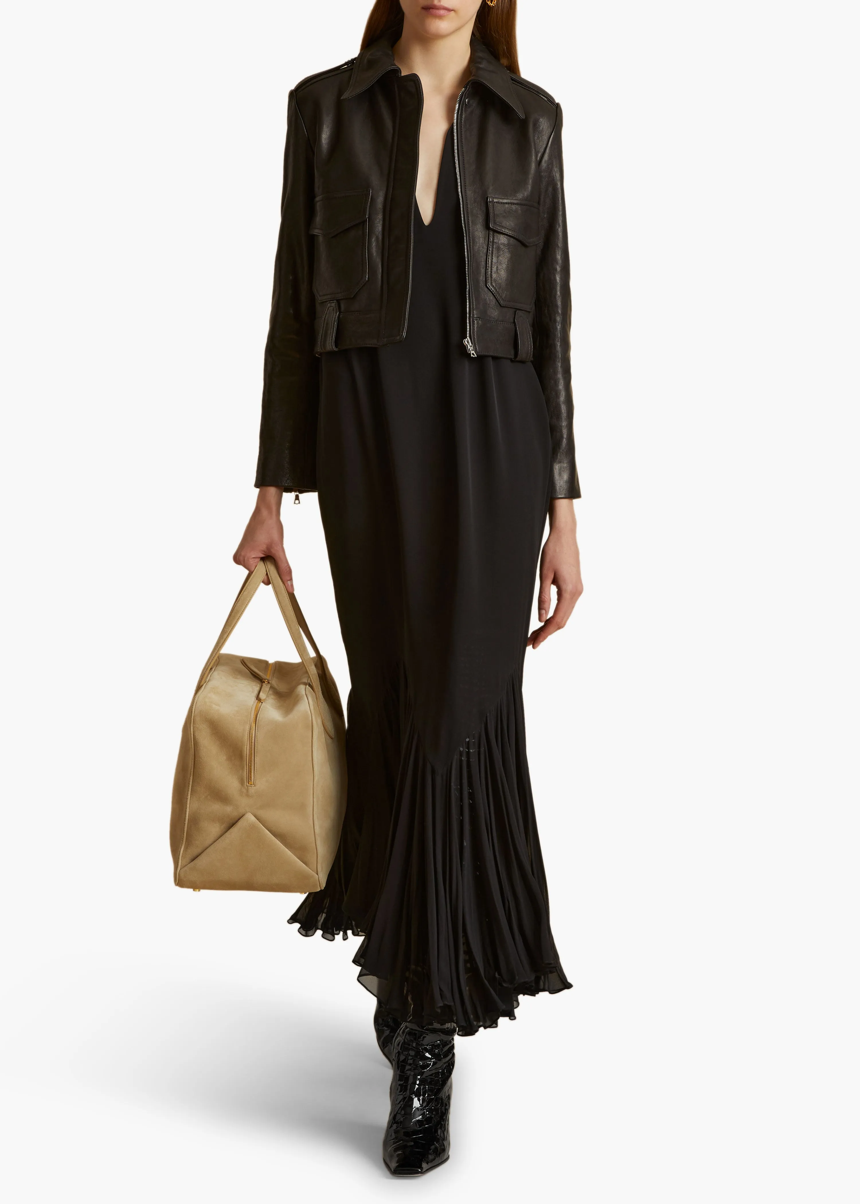 Cordelia Jacket in Black Leather sold by KHAITE product image thumbnail 2