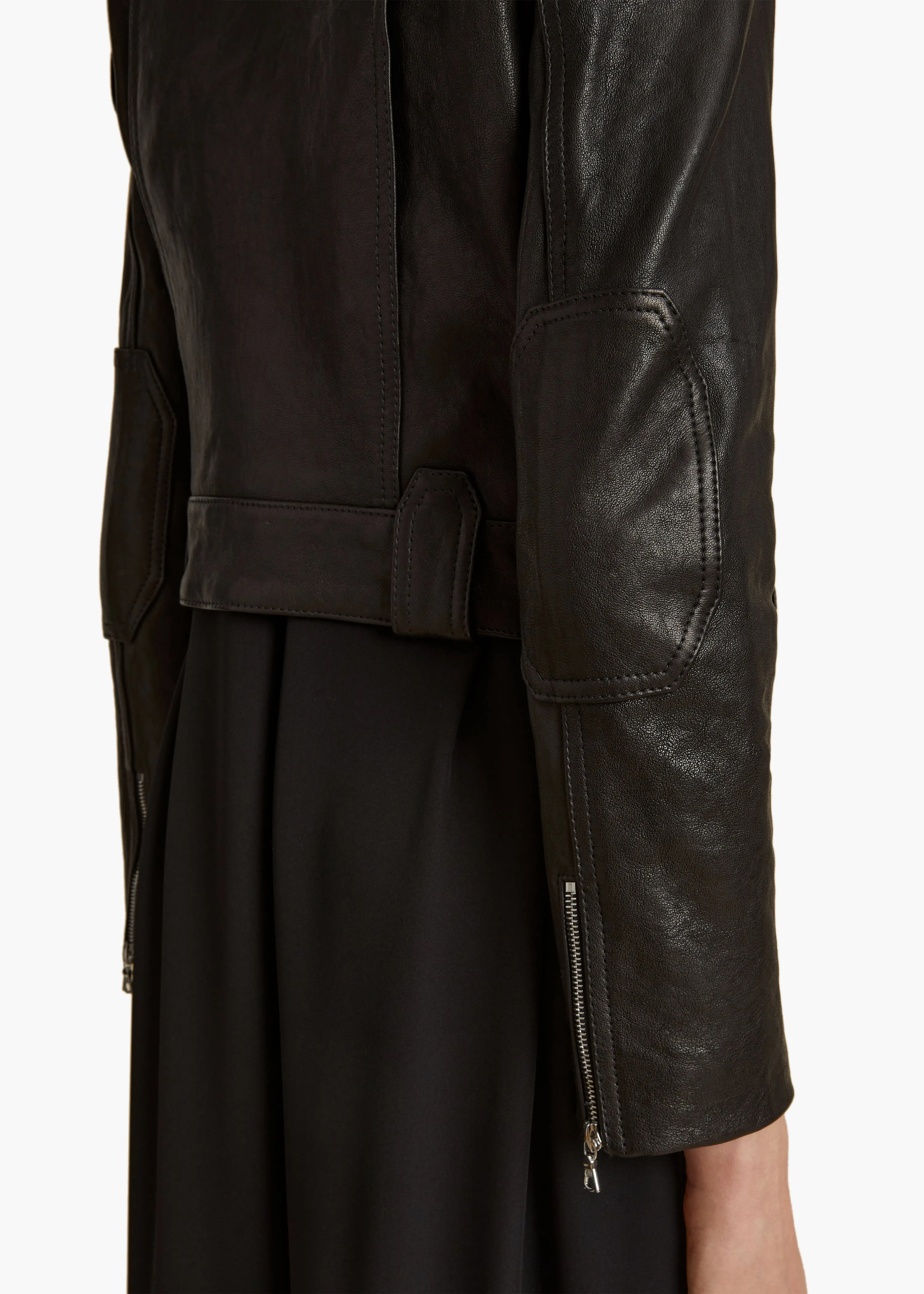 Cordelia Jacket in Black Leather sold by KHAITE product image thumbnail 5