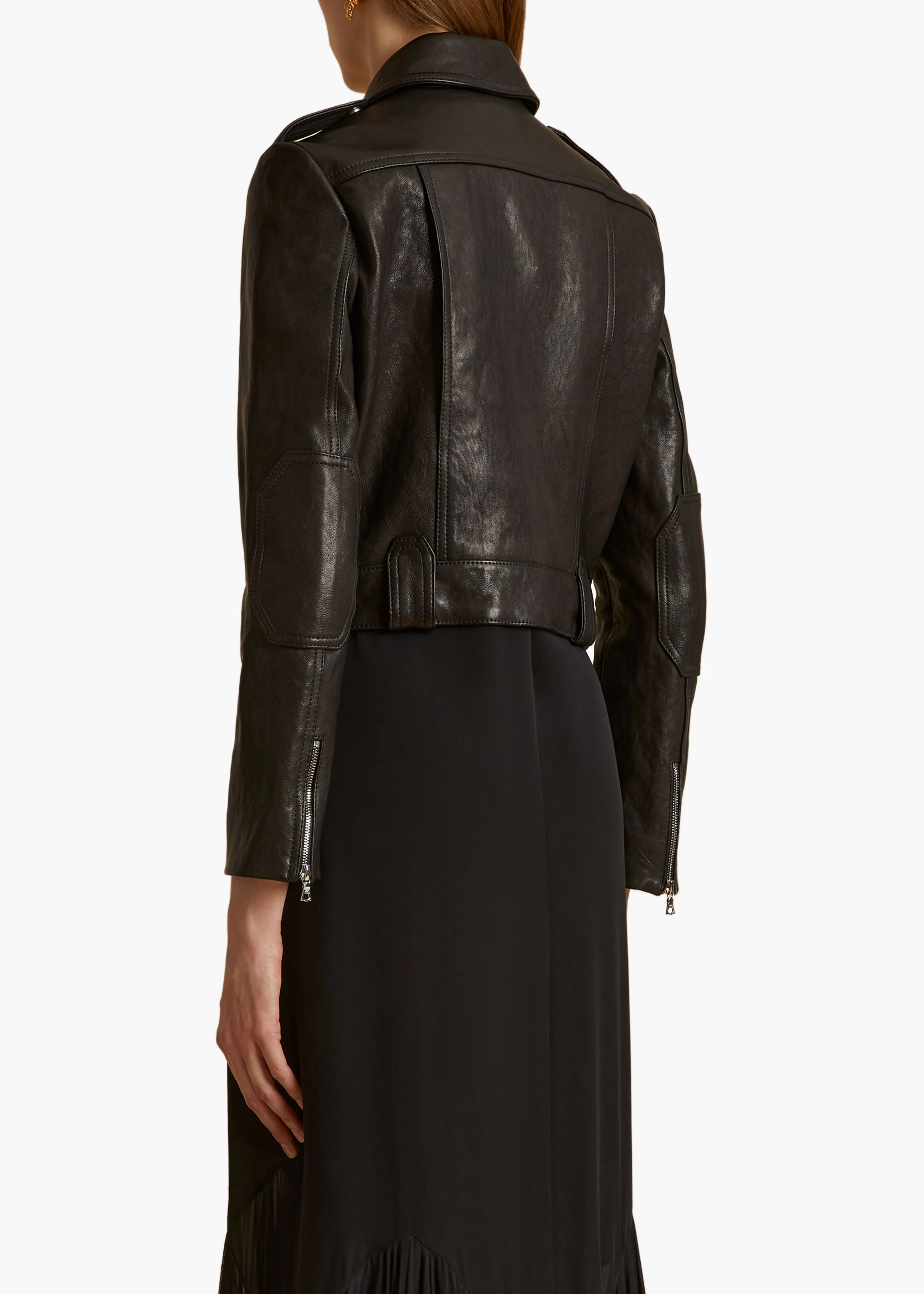 Cordelia Jacket in Black Leather sold by KHAITE product image thumbnail 4