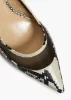 River Mesh Pump in Natural Python-Embossed Leather sold by KHAITE