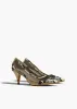 River Mesh Pump in Natural Python-Embossed Leather sold by KHAITE