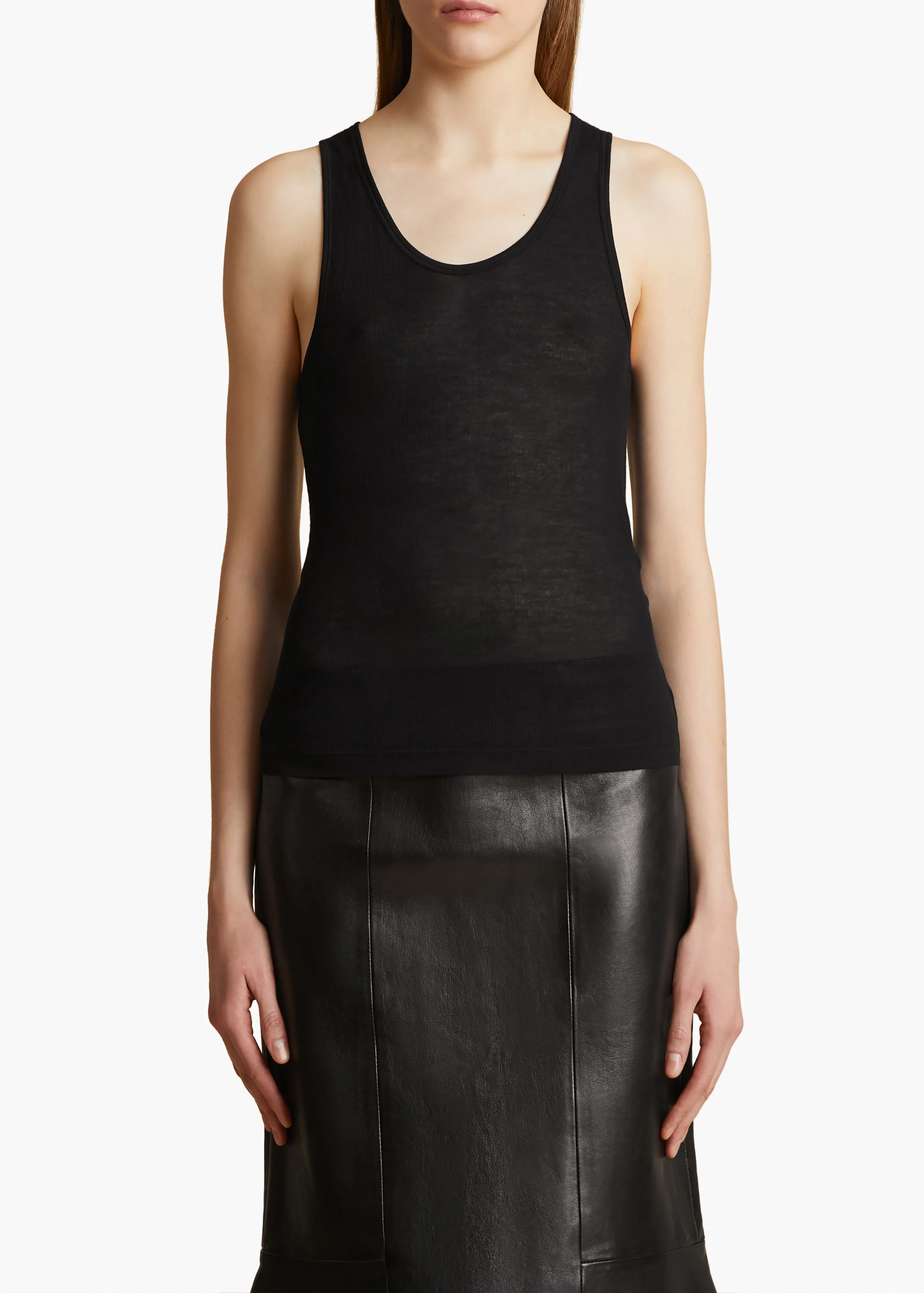 Johnnie Top in Black sold by KHAITE product image thumbnail 3