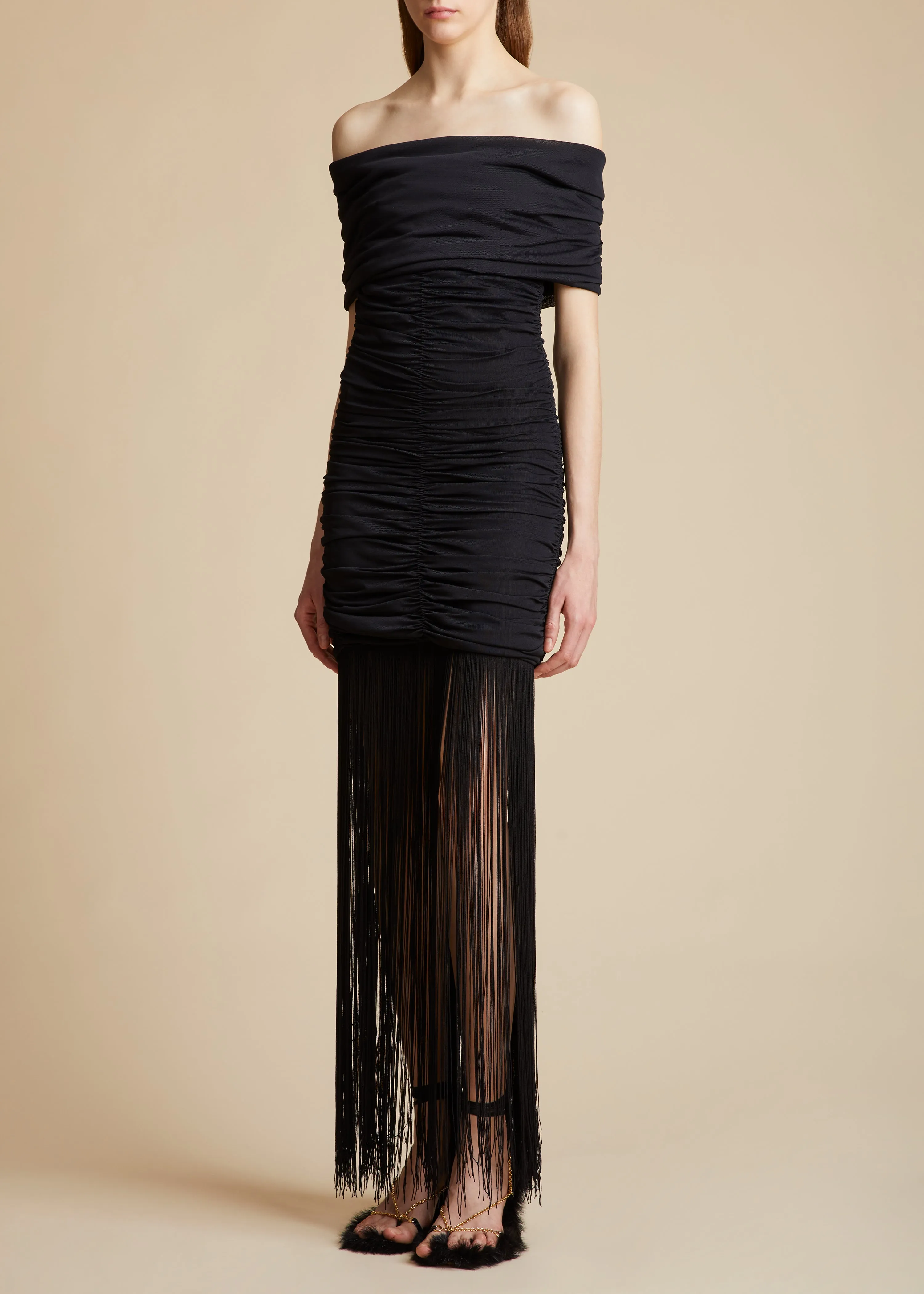 The Jacinta Dress in Black sold by KHAITE