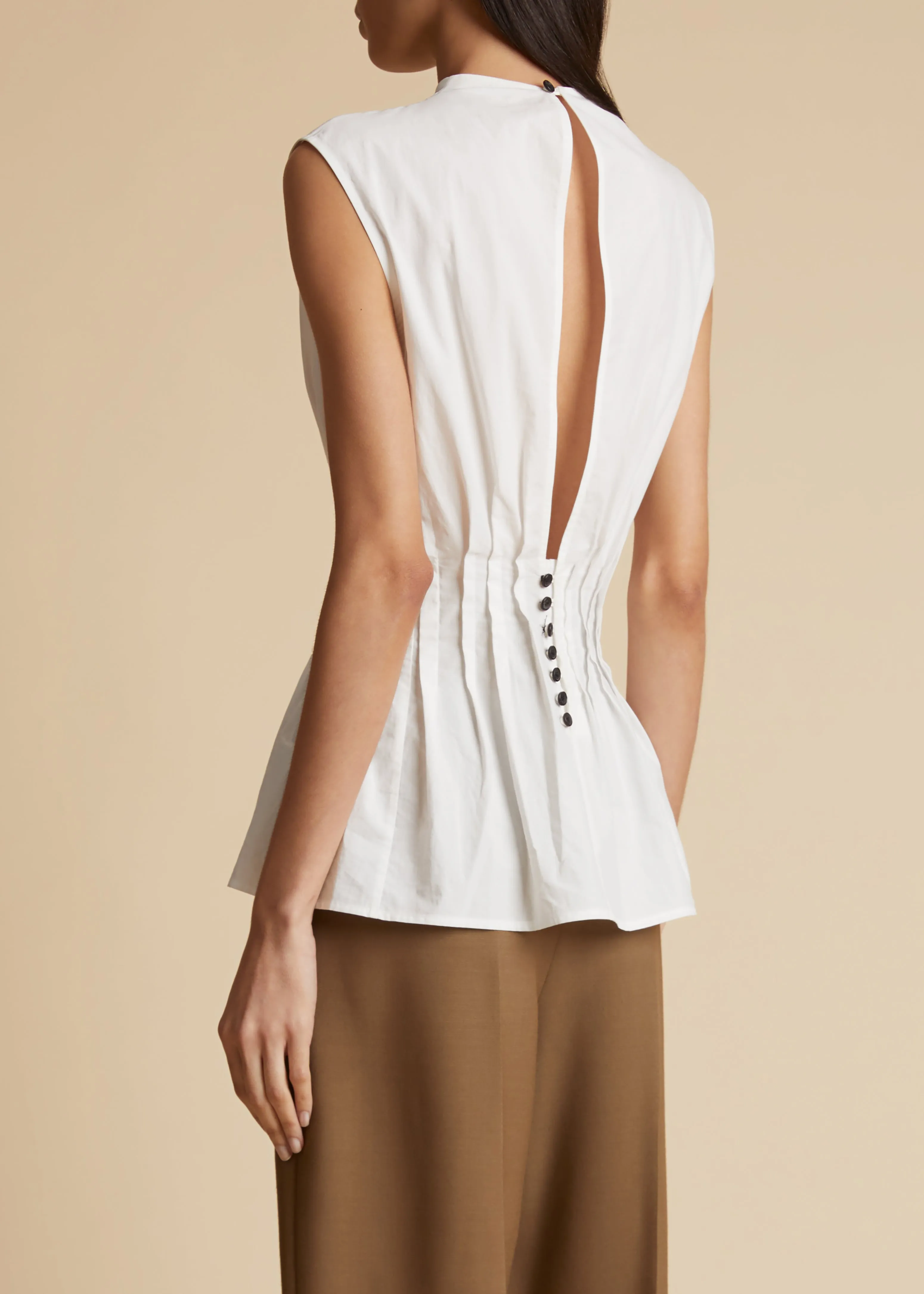 Westin Top in White sold by KHAITE product image thumbnail 4