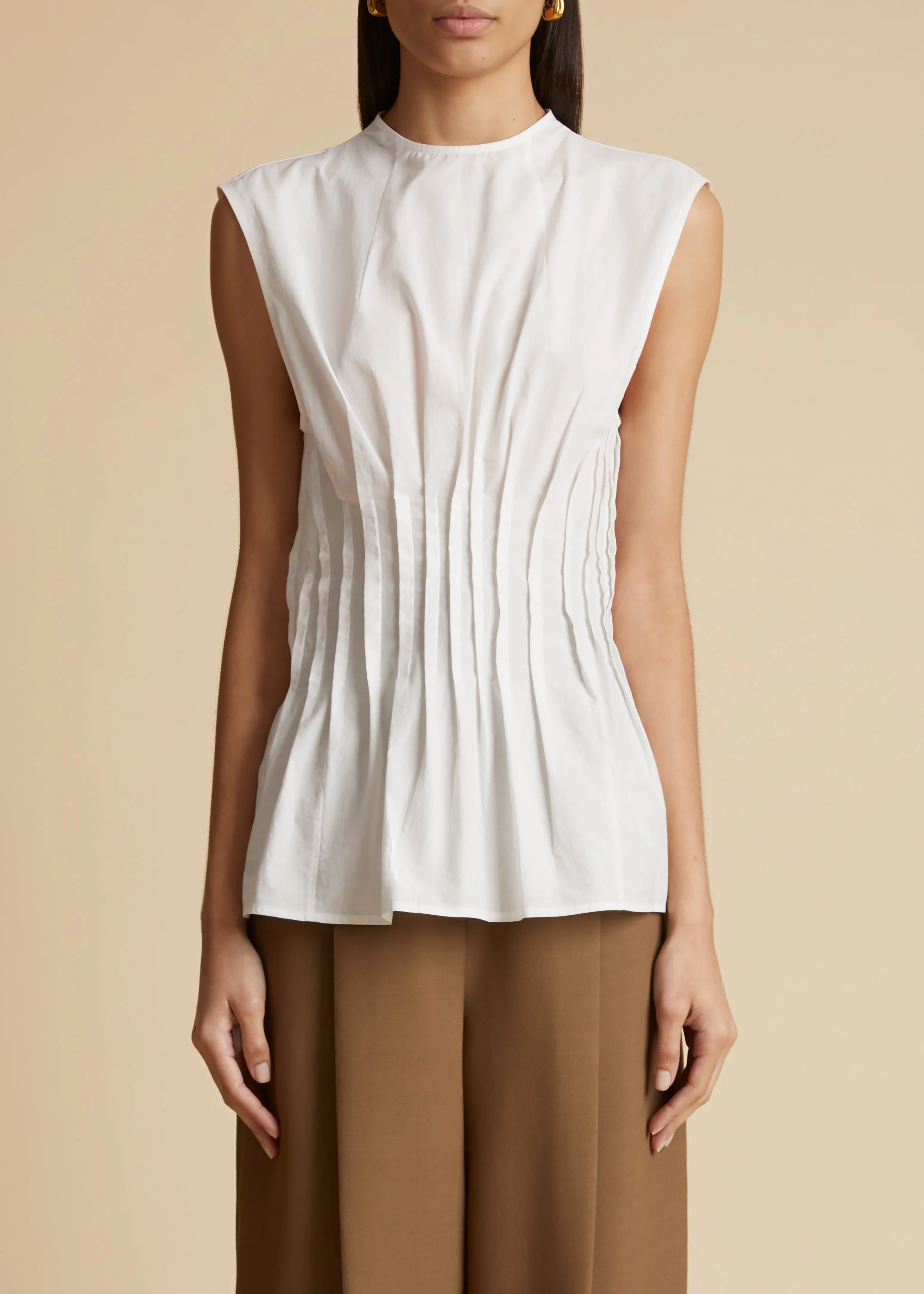 Westin Top in White sold by KHAITE product image thumbnail 3