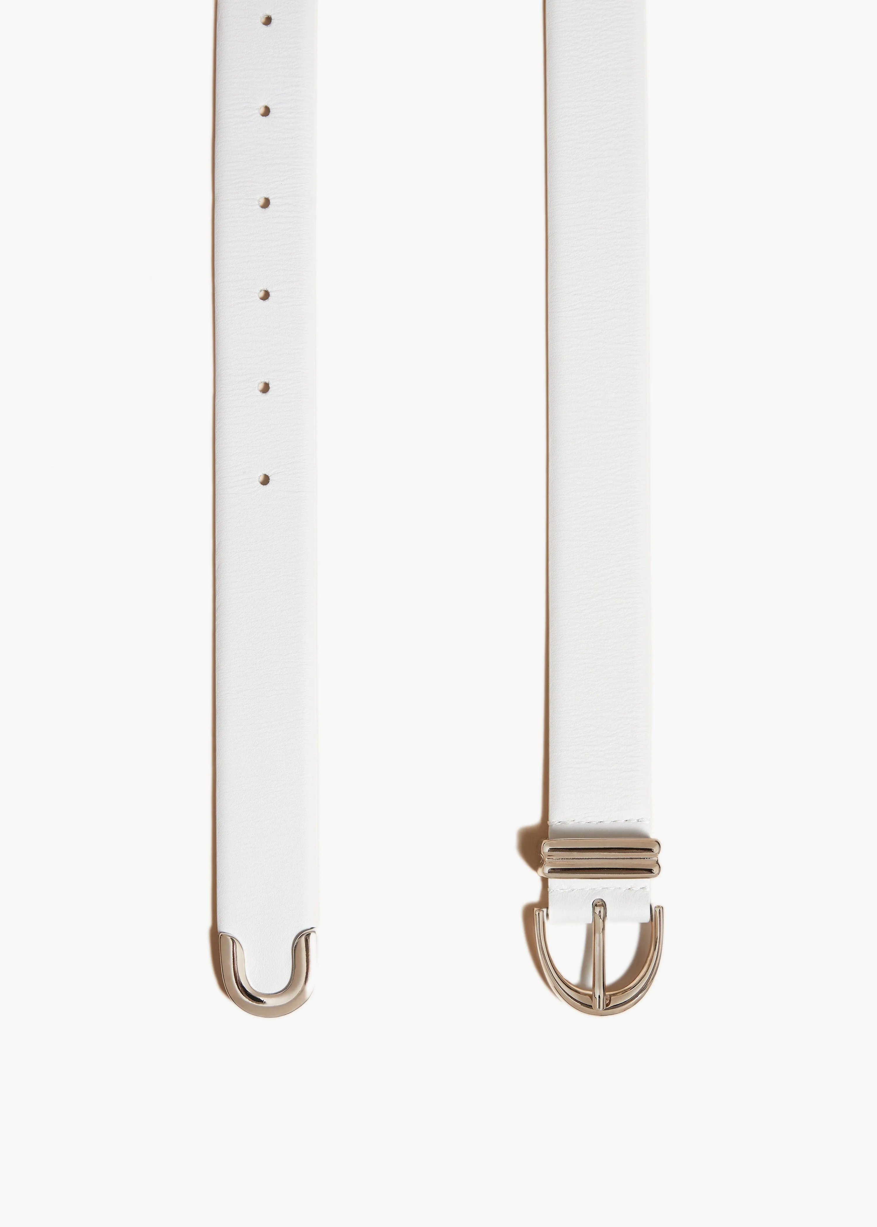 Bambi Belt in Optic White Leather with Silver sold by KHAITE product image thumbnail 2