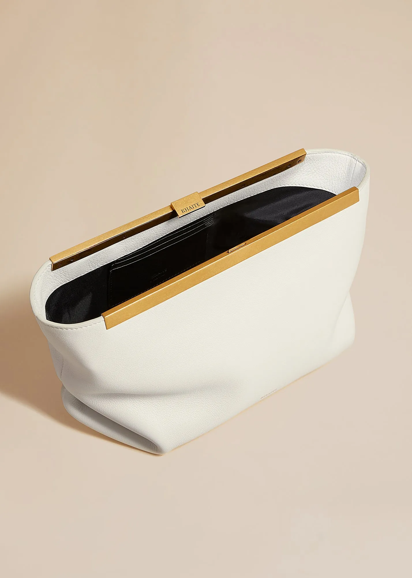 The Aimee Clutch in Optic White Leather sold by KHAITE product image thumbnail 3