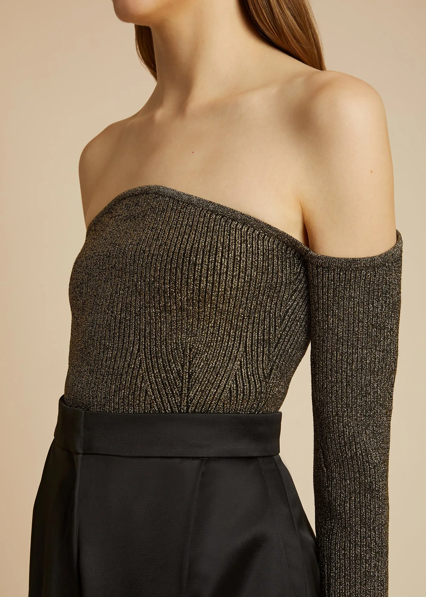 The Maria Top in Gold sold by KHAITE product image thumbnail 4